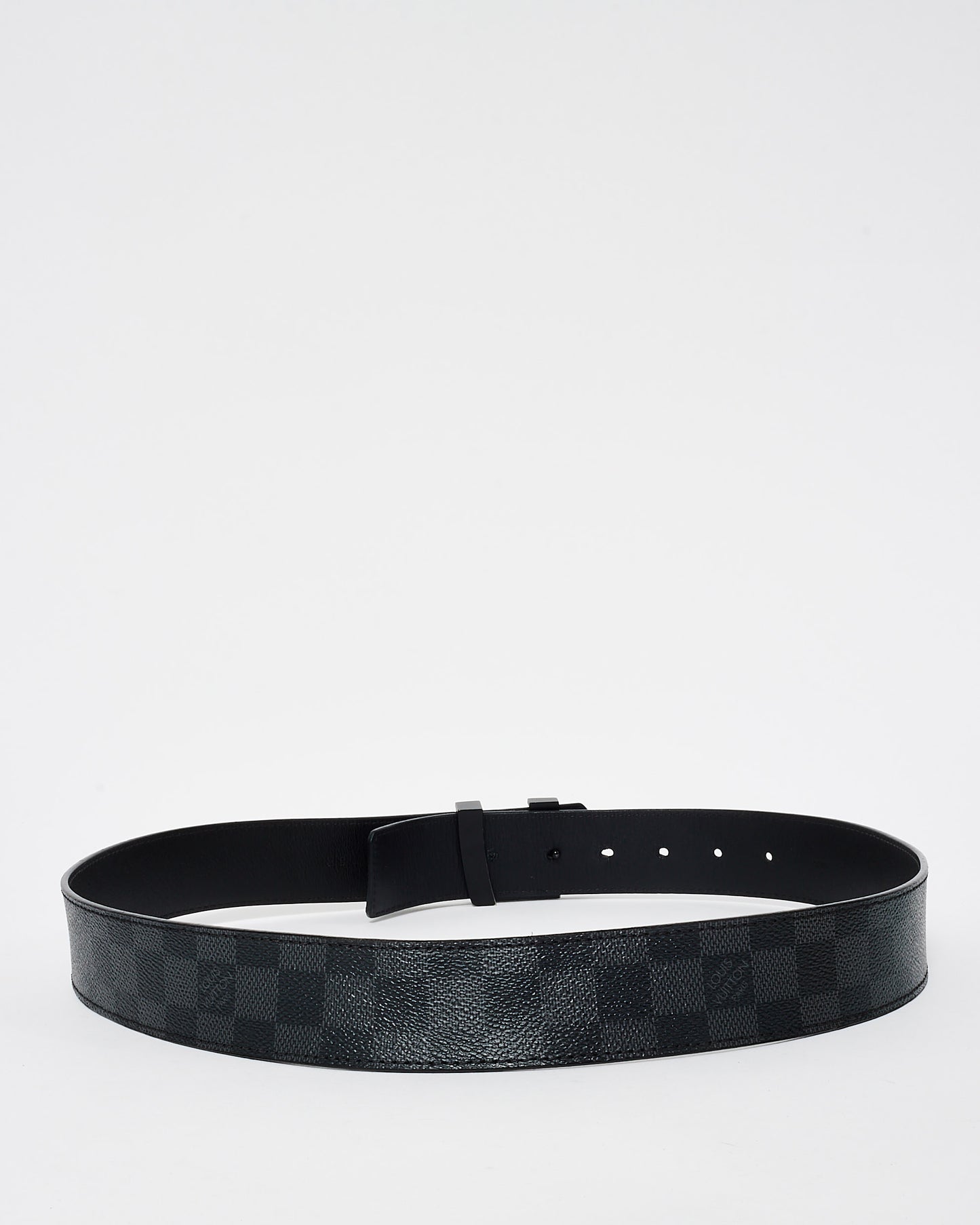 Louis Vuitton Damier Graphite Initiales 40mm Matte Black Belt - 90/36