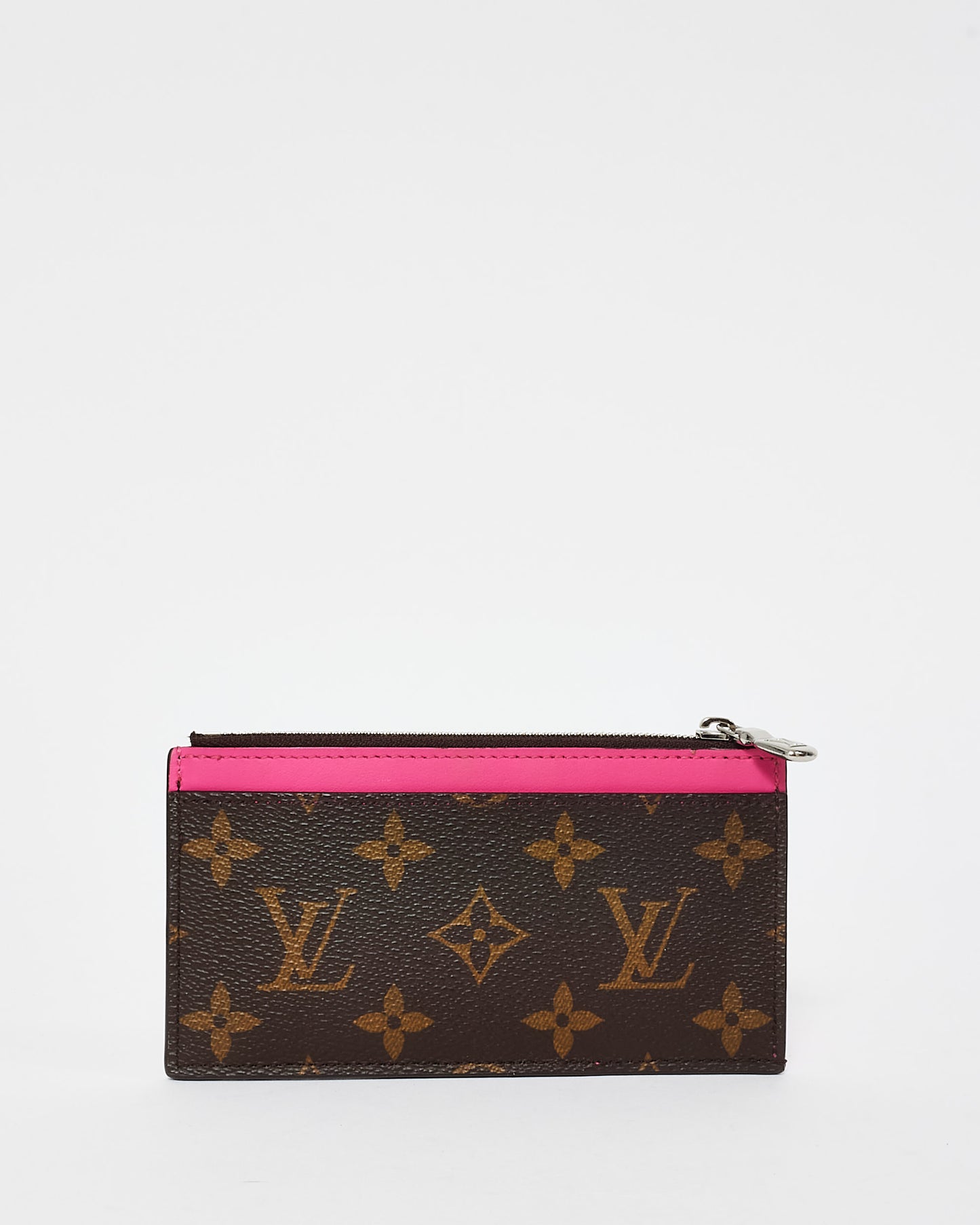 Louis Vuitton Coated Canvas and Leather Pink Monogram Coin Card Holder