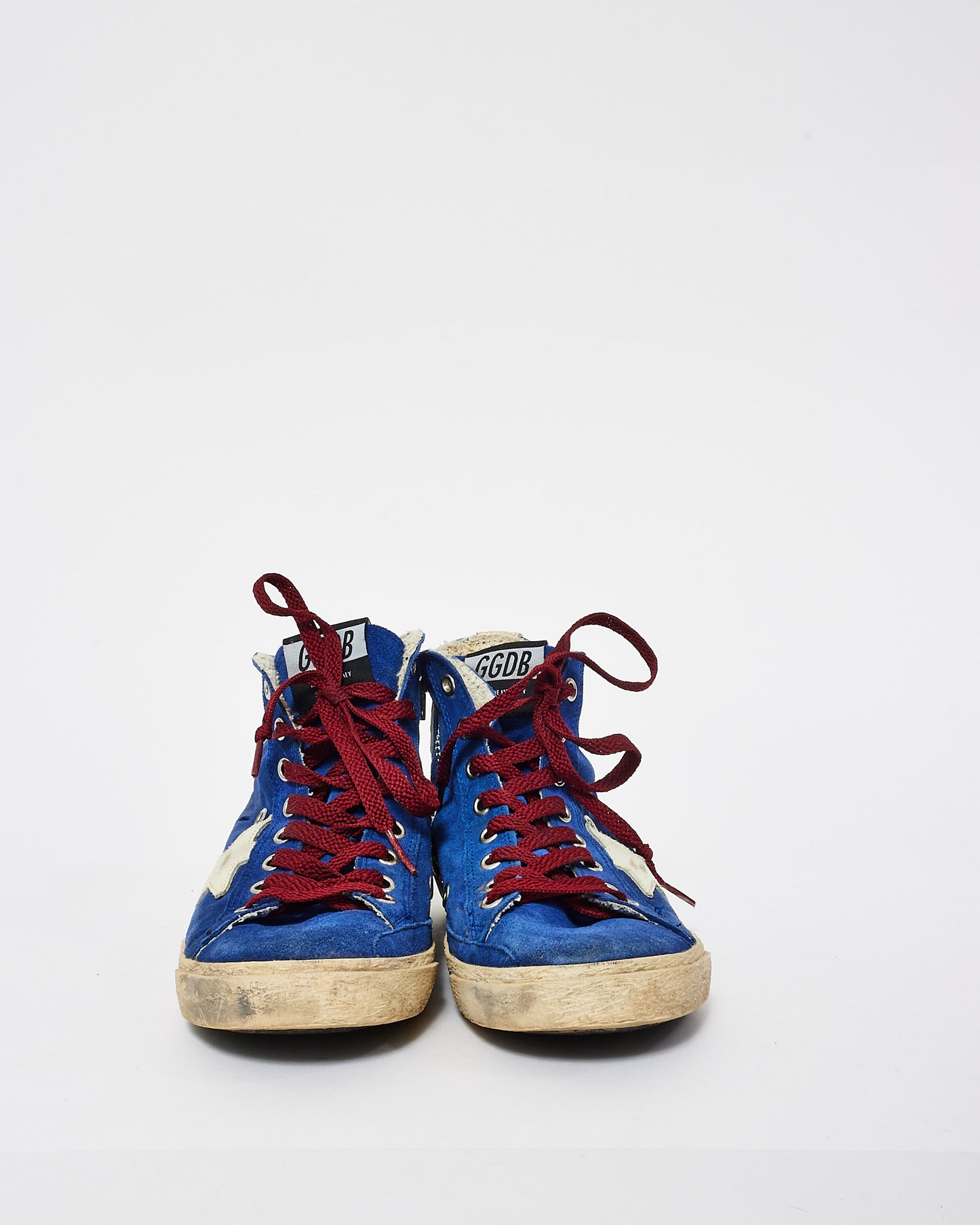 Golden Goose Blue Red and White Francy High Top Sneakers - 38