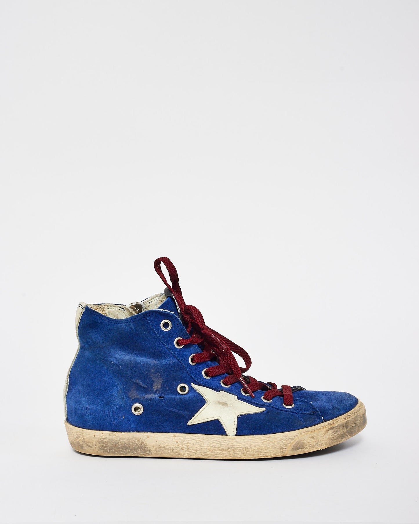 Golden Goose Blue Red and White Francy High Top Sneakers - 38