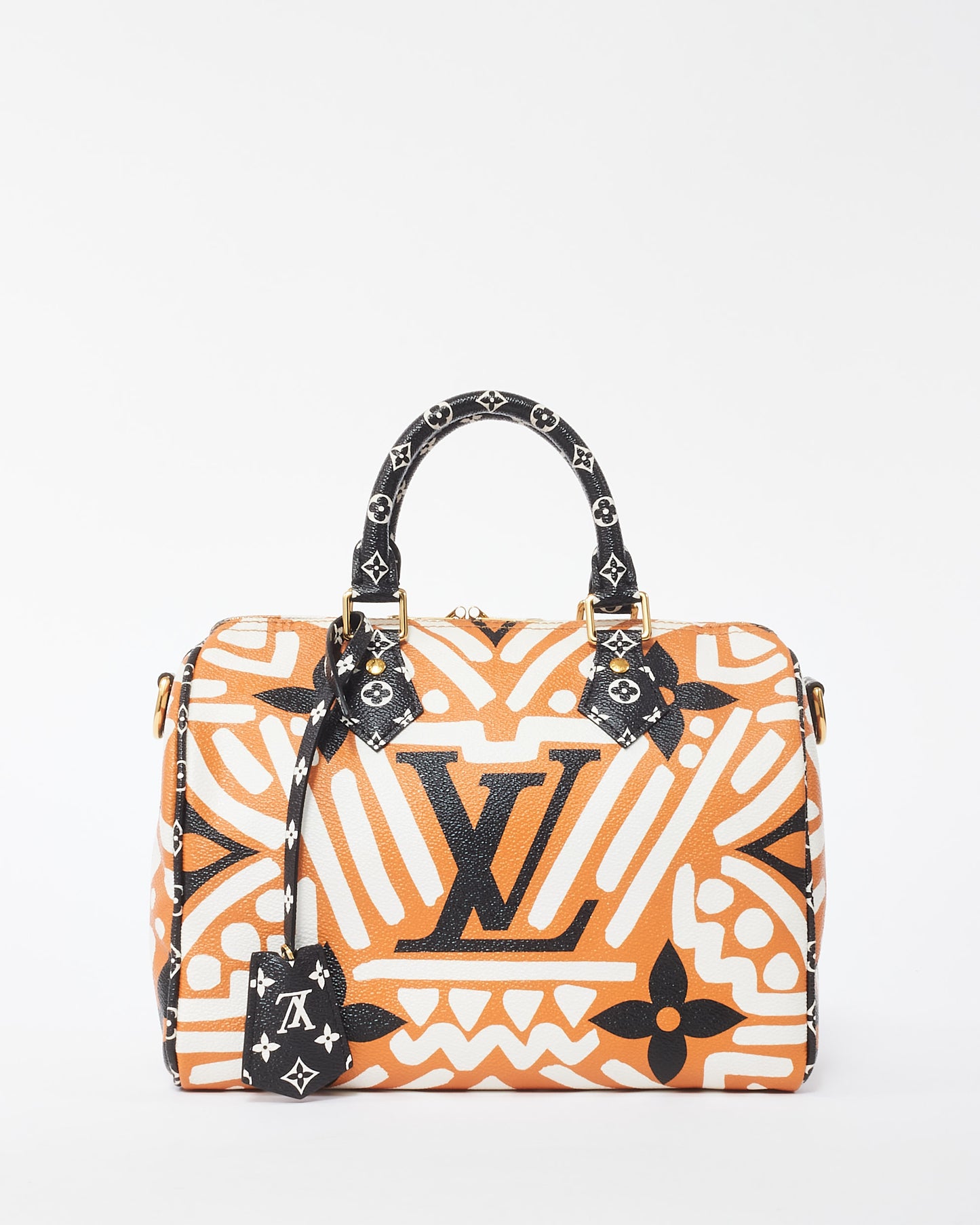 Louis Vuitton Coated Canvas Cream and Caramel Crafty Speedy 25 Bandoulière Bag