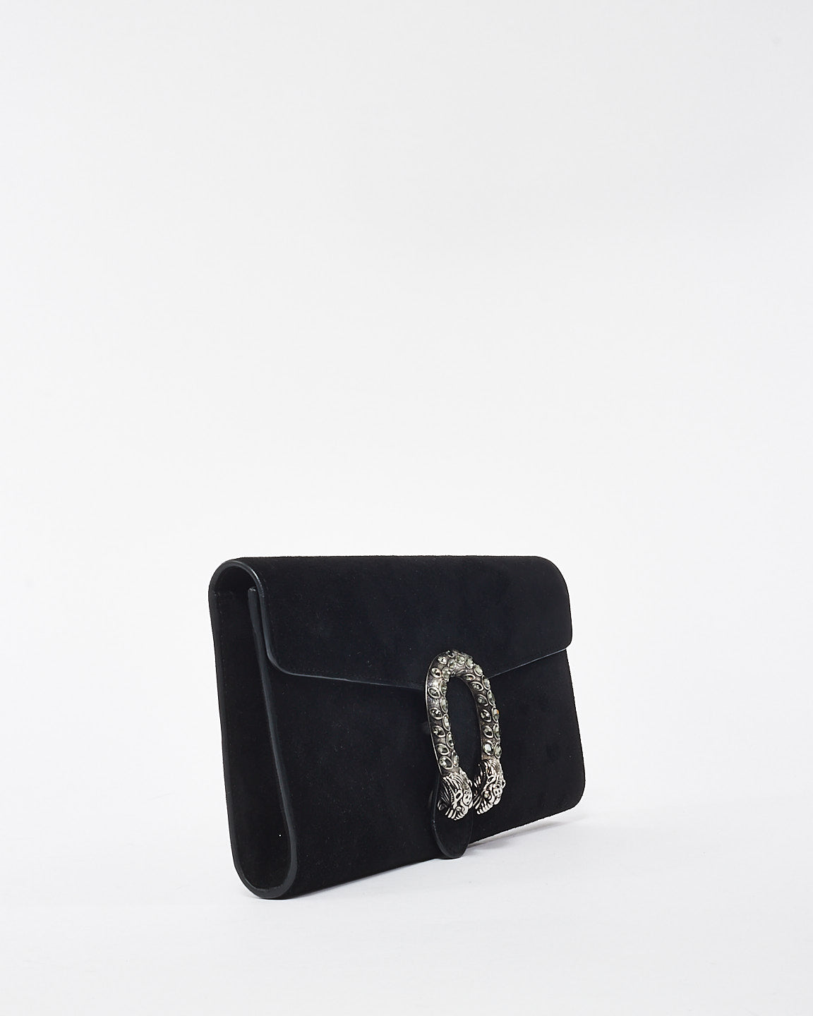 Gucci Black Suede Long Dionysus Clutch