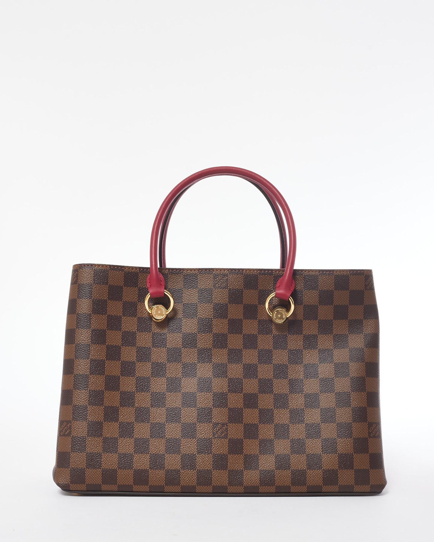 Louis Vuitton Damier Ebene Coated Canvas & Fushia Riverside Tote