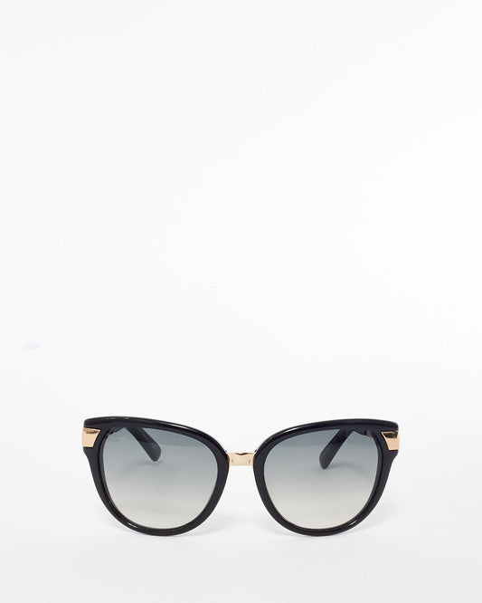 Gucci Black & Gold GG 3651/S Cat Eye Sunglasses