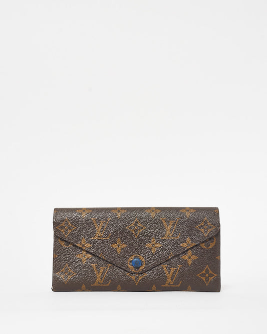 Louis Vuitton Monogram Canvas & Blue Josephine Wallet