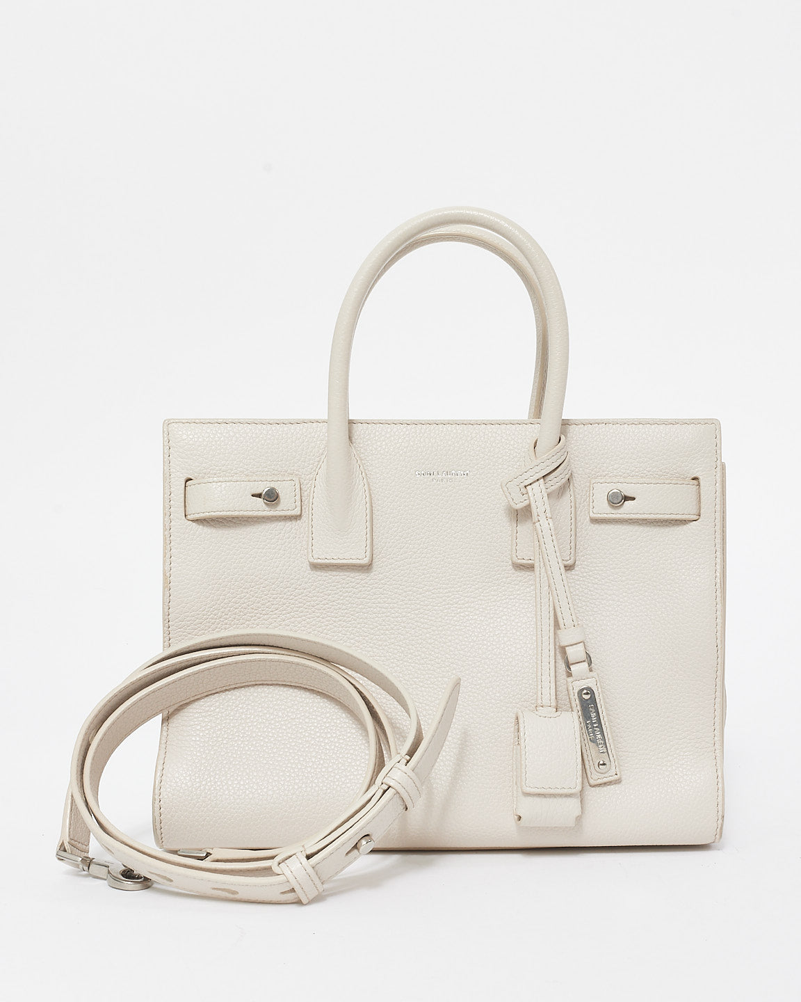 Saint Laurent Cream Leather Baby Sac Du Jour Bag