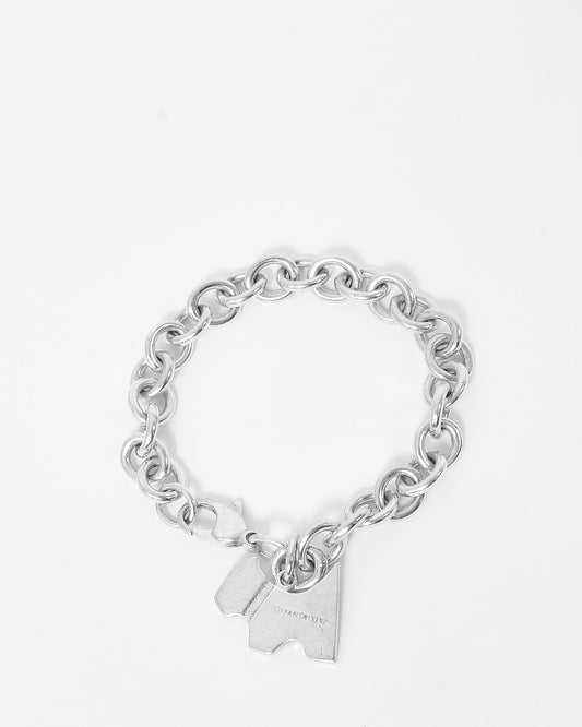 Tiffany & Co. Silver Dog Pendant Chain Link Bracelet