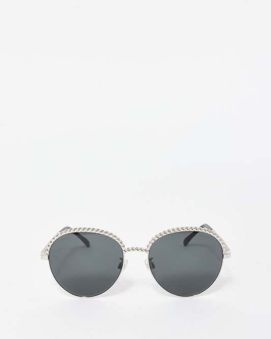 Chanel C.124/S4 Chain Detail Round Frame Sunglasses