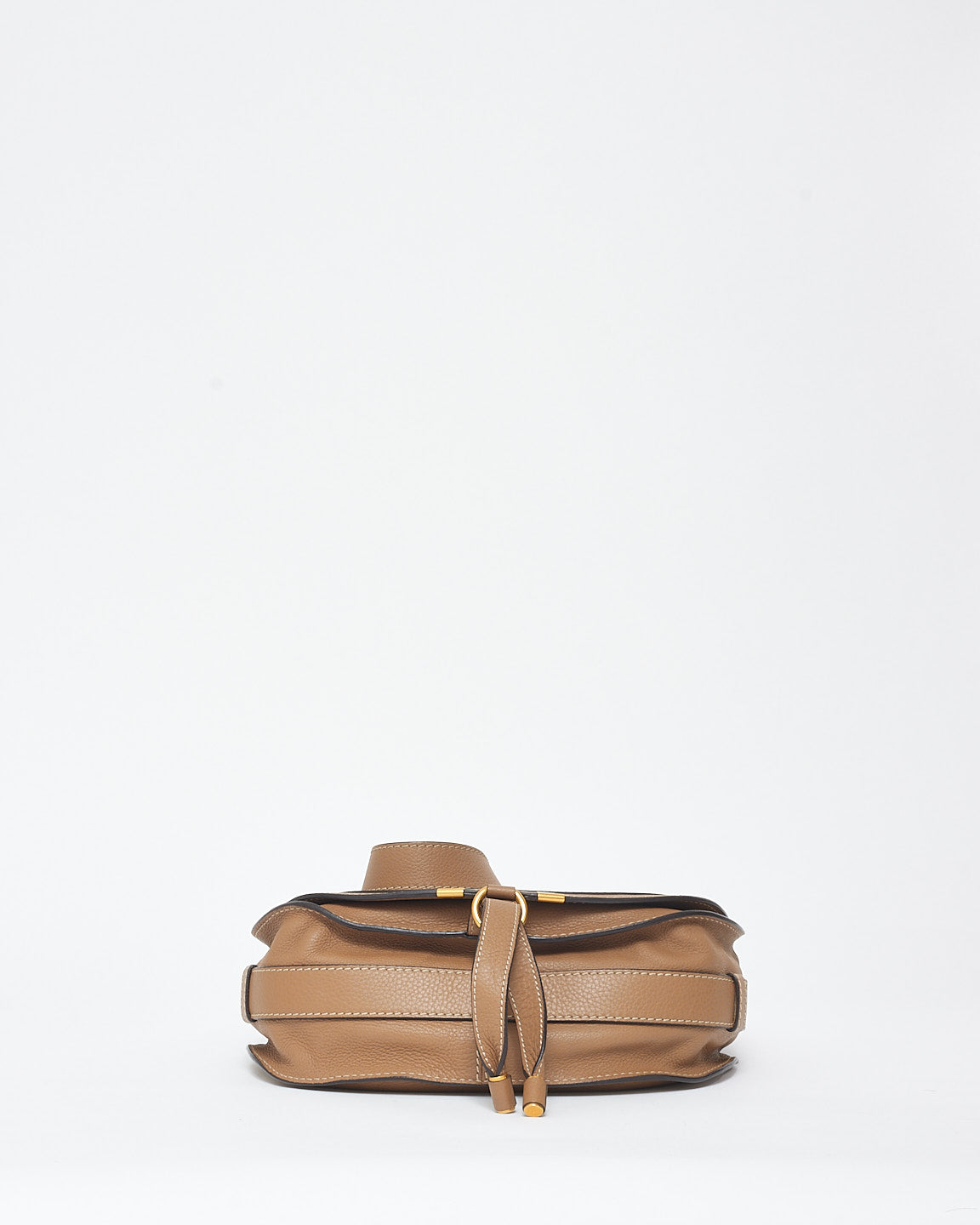 Chloé Brown Leather Marcie Crossbody Saddle Bag