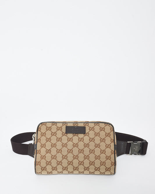 Gucci Brown Monogram Canvas Belt Bag