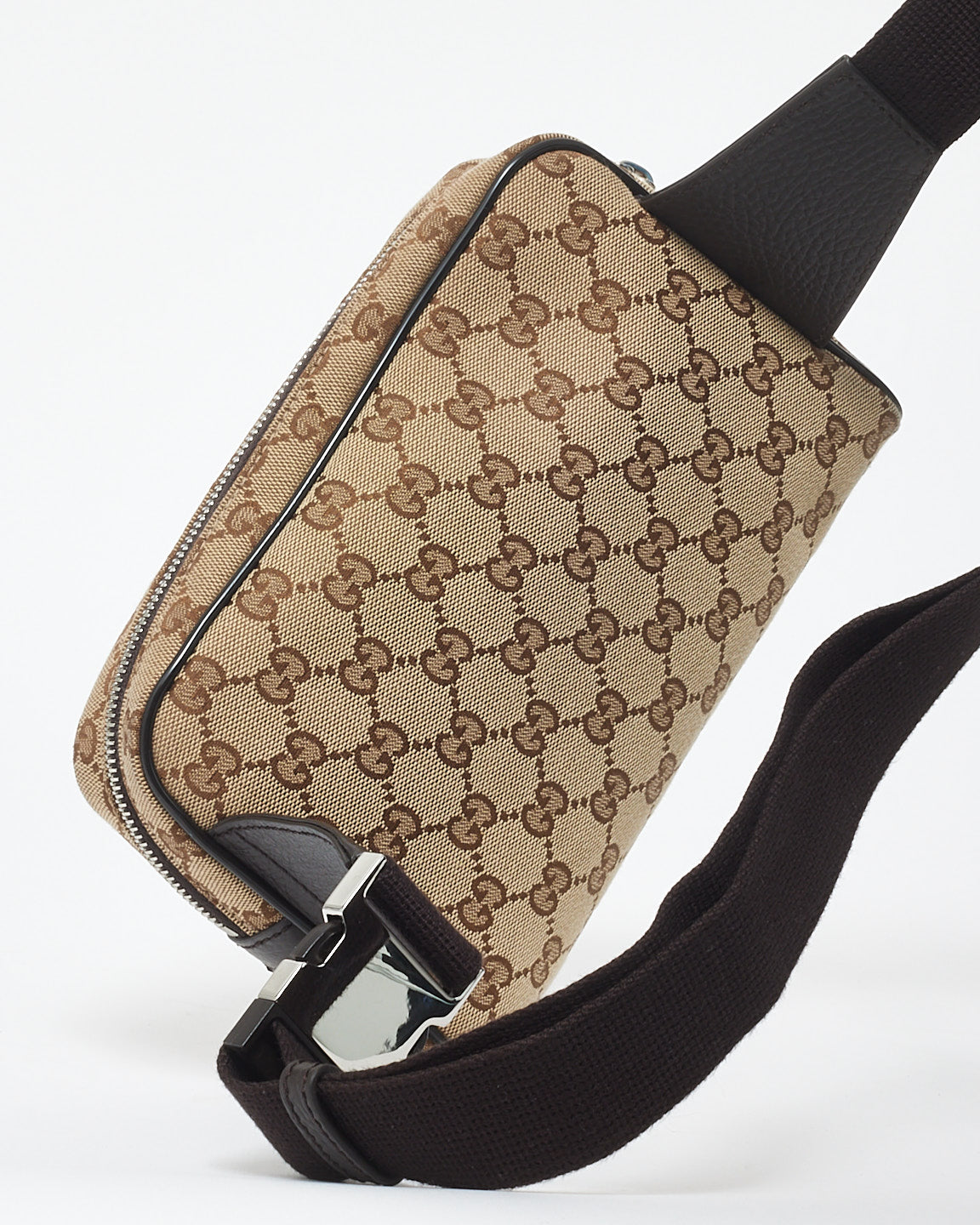 Gucci Brown Monogram Canvas Belt Bag