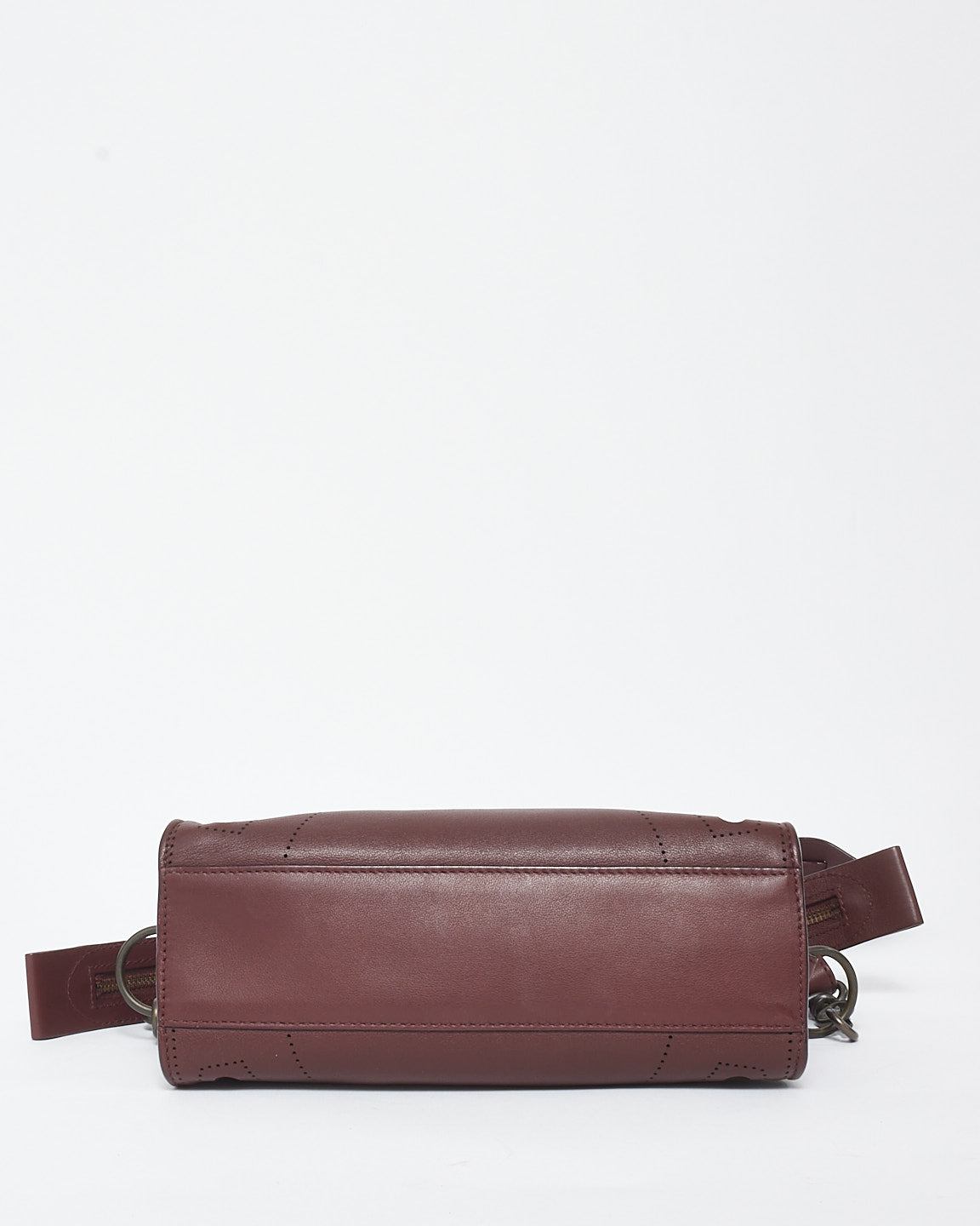 Balenciaga Burgundy Leather Blackout Mini City Bag