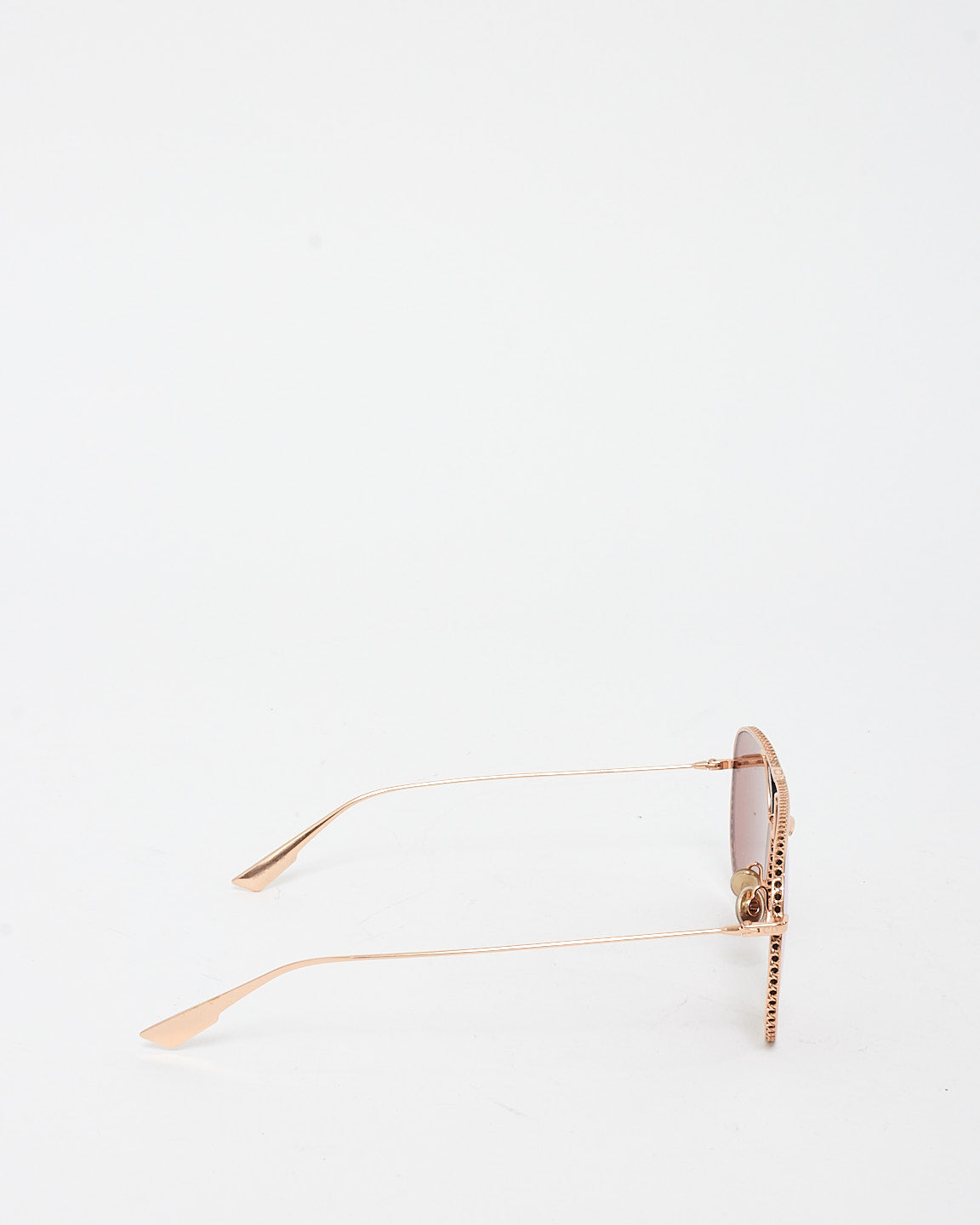 Dior Rose Gold Metal Aviator Sunglasses