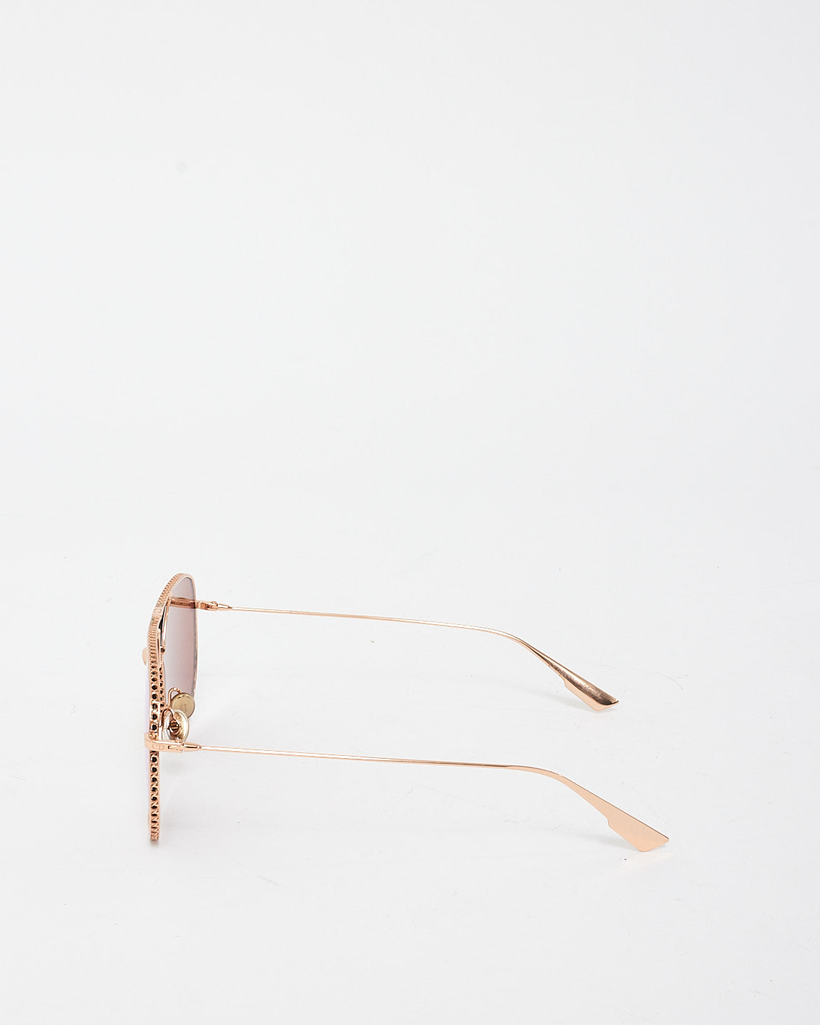 Dior Rose Gold Metal Aviator Sunglasses