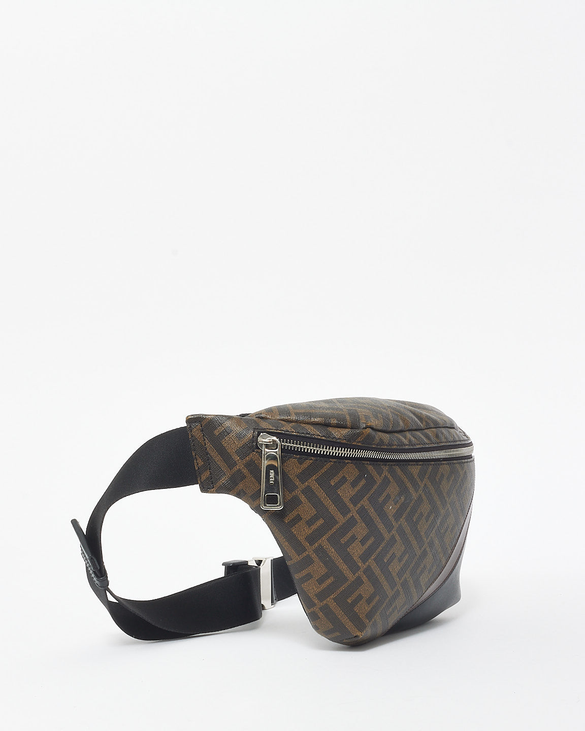 Fendi Brown FF Zucca Print Coated Canvas & Leather Diagonal Belt Bag