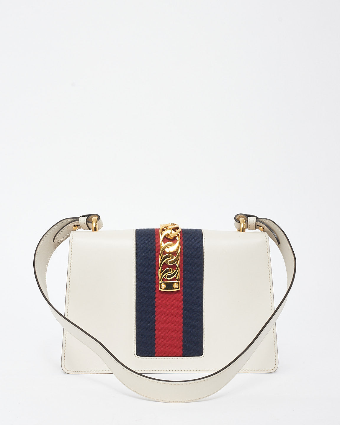 Gucci Off White Leather Medium Sylvie Shoulder Bag