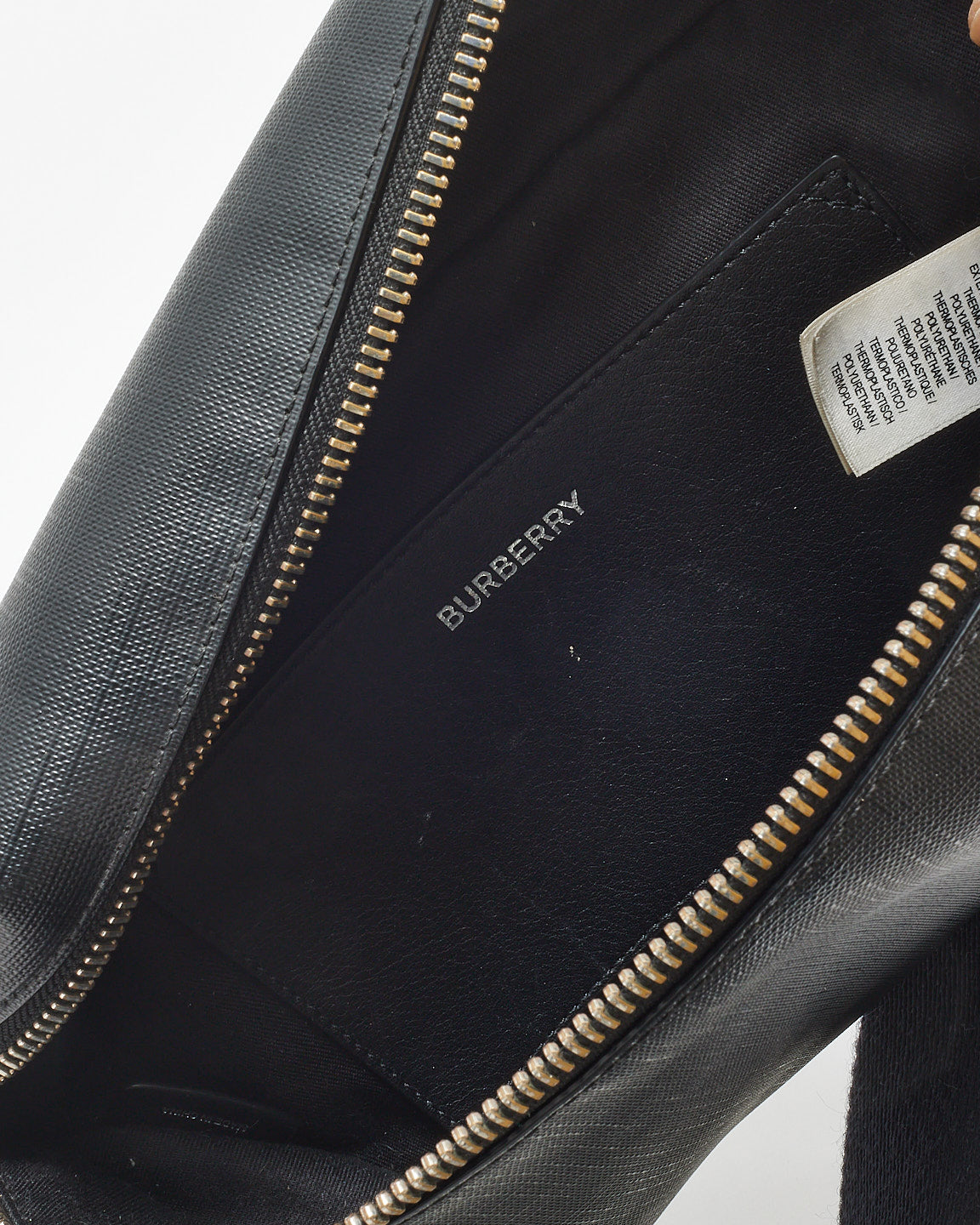 Burberry Black Coated Canvas Bum Bag