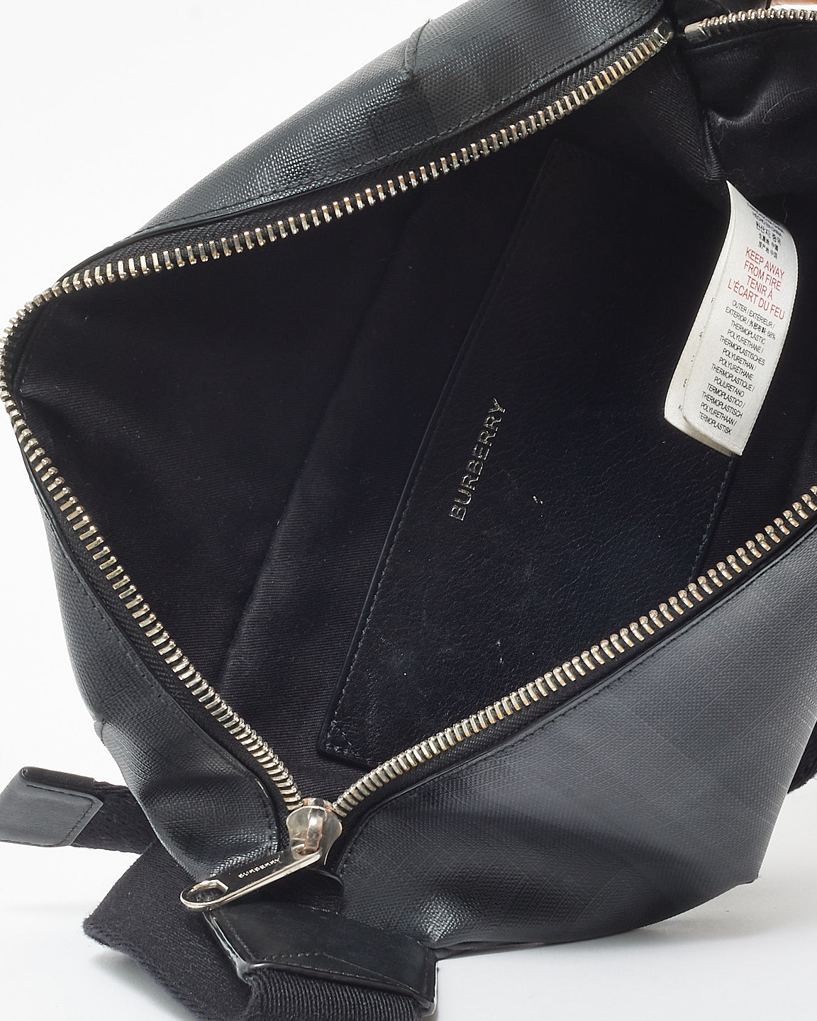 Burberry Black Coated Canvas Bum Bag