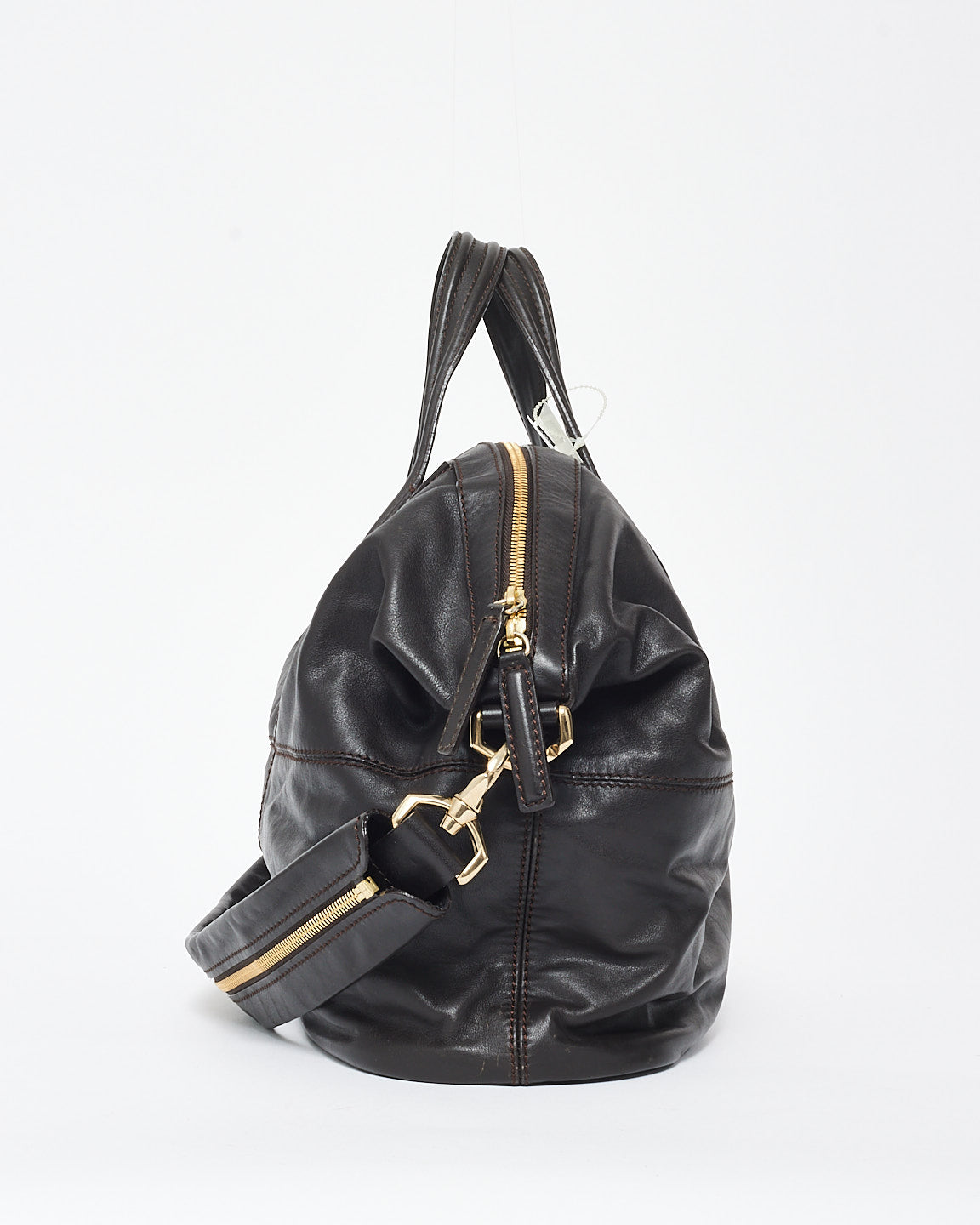 Givenchy Dark Brown Leather Nightingale Shoulder Bag