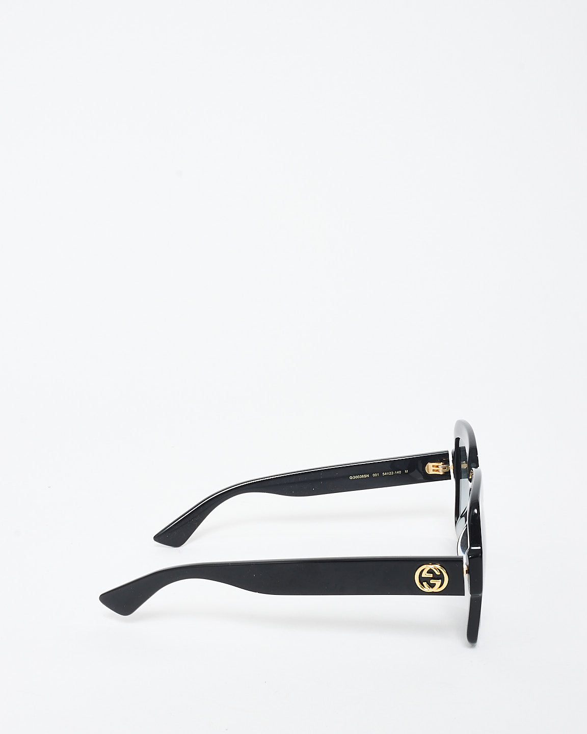 Gucci Black Acetate Oversized Square Frame Logo GG0036SN Sunglasses