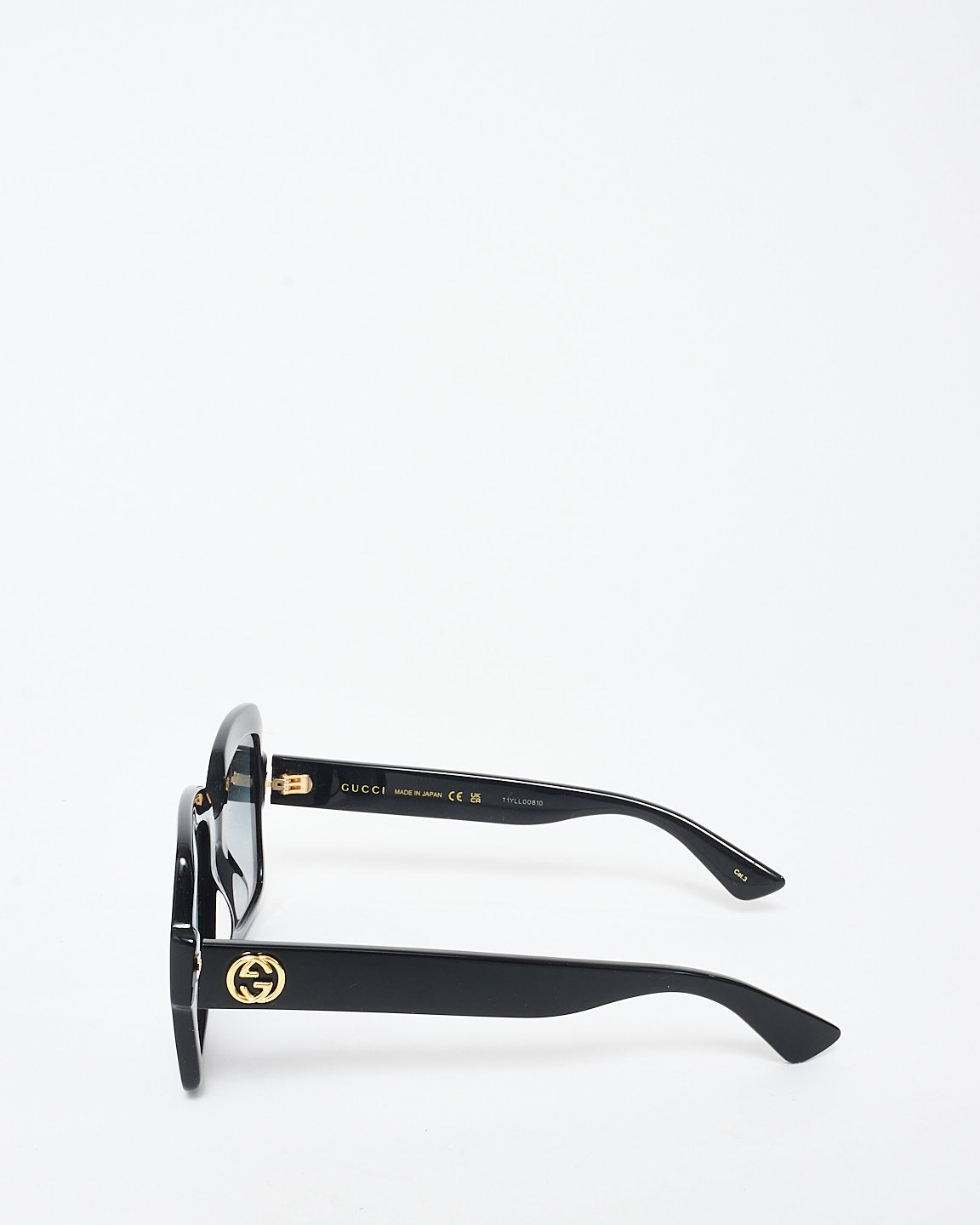 Gucci Black Acetate Oversized Square Frame Logo GG0036SN Sunglasses