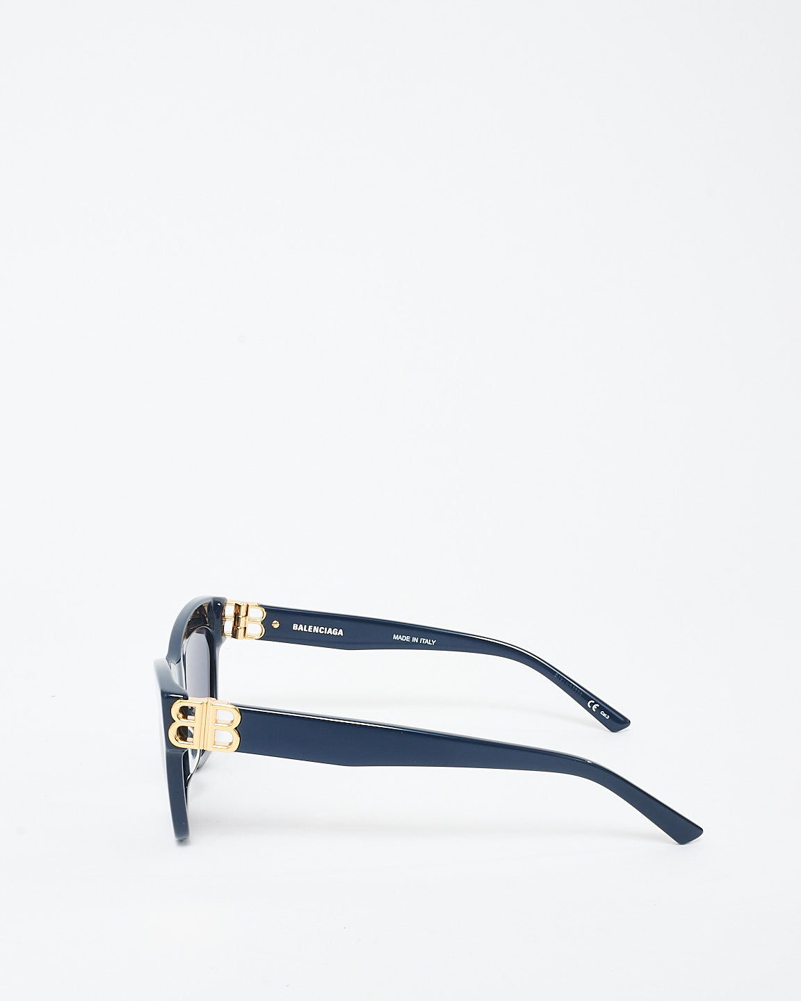 Balenciaga Navy Blue Acetate BB Logo  BB0132S Sunglasses