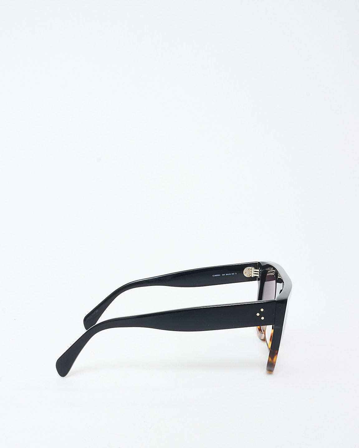 Celine Black & Tortoise Acetate Flap Top Oversized CL4001IN Sunglasses