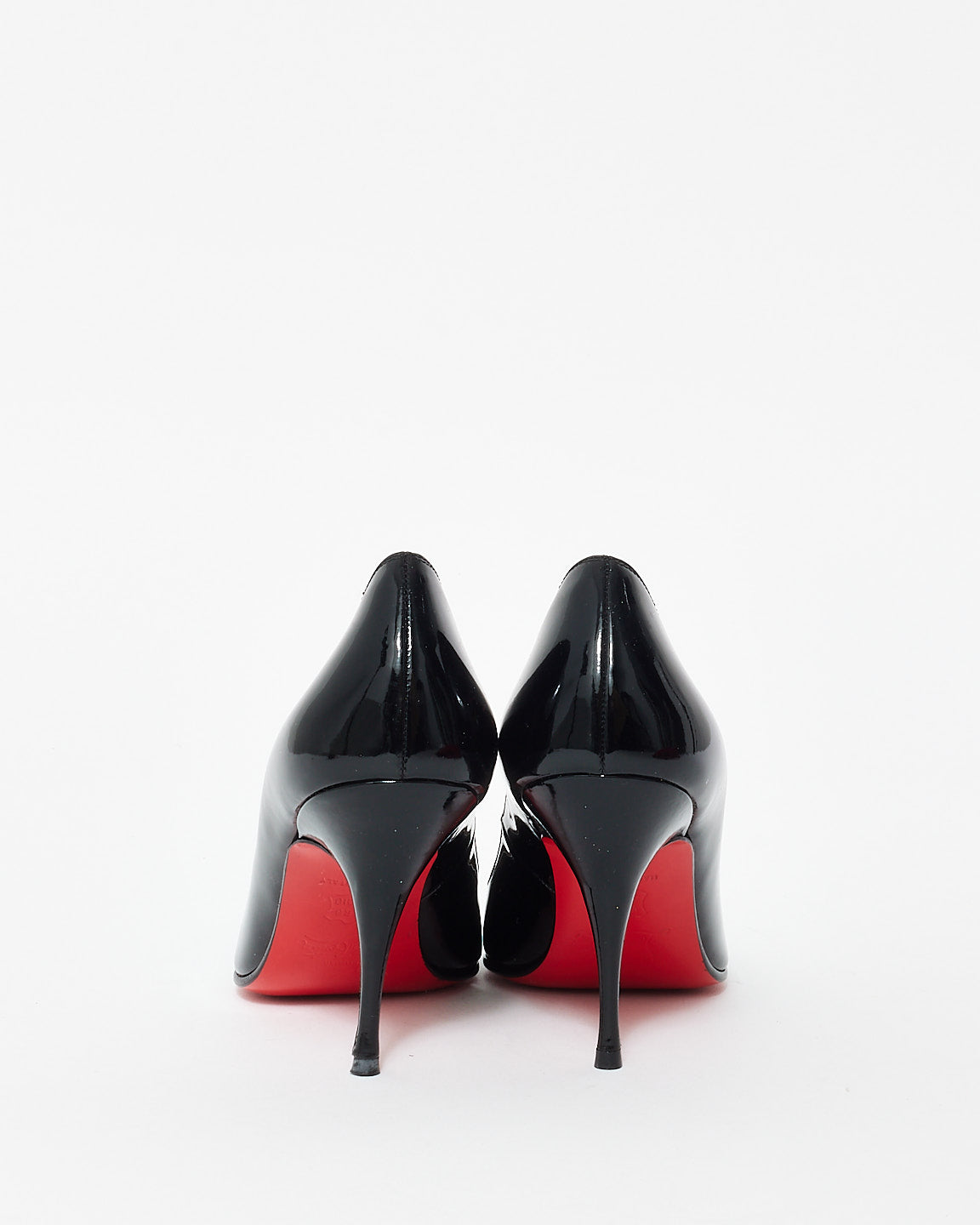 Christian Louboutin Black Patent Leather Pigalle 85 Pumps - 35.5