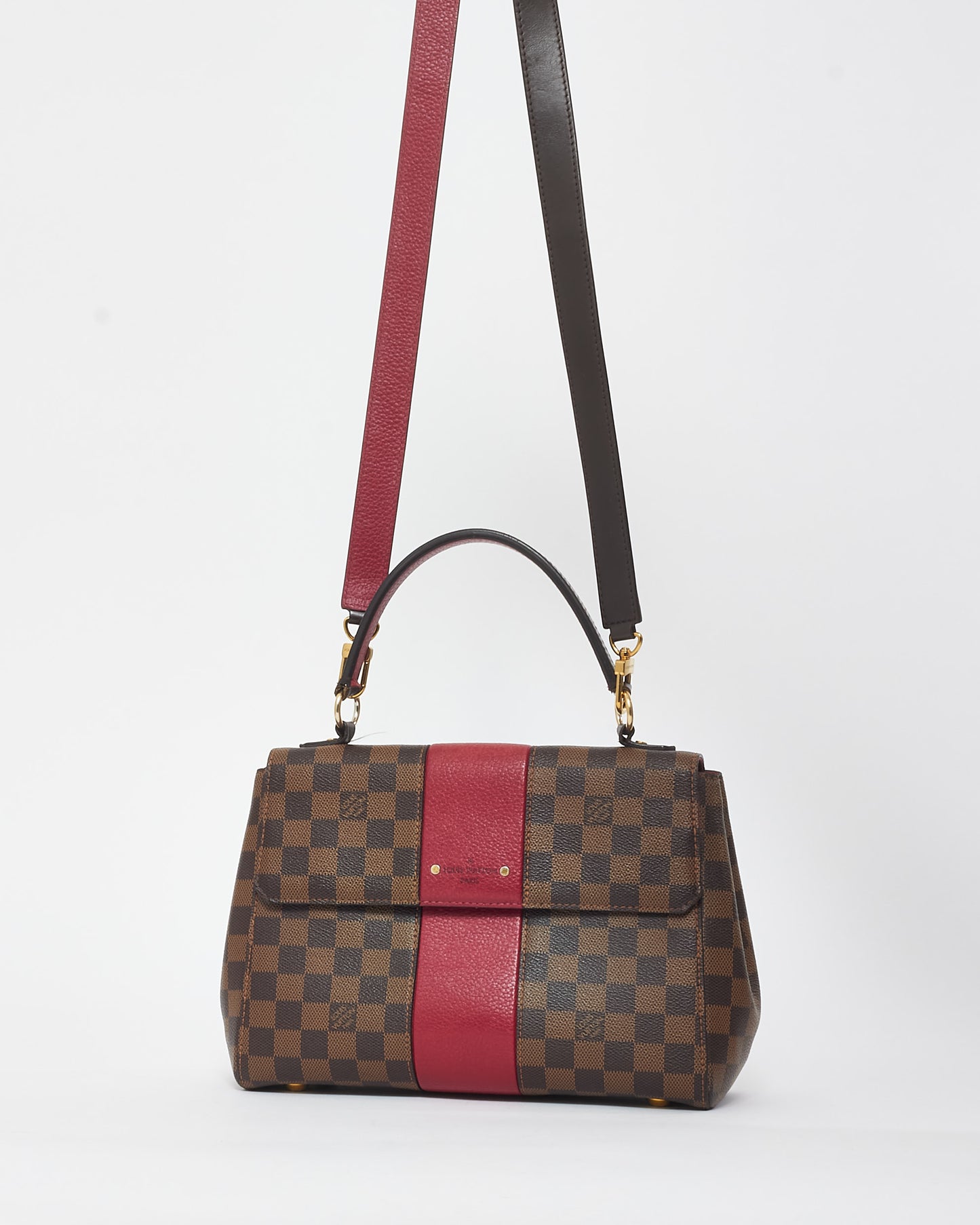 Louis Vuitton Damier Ebene & Fuchsia MM Bond Street 2Way Bag