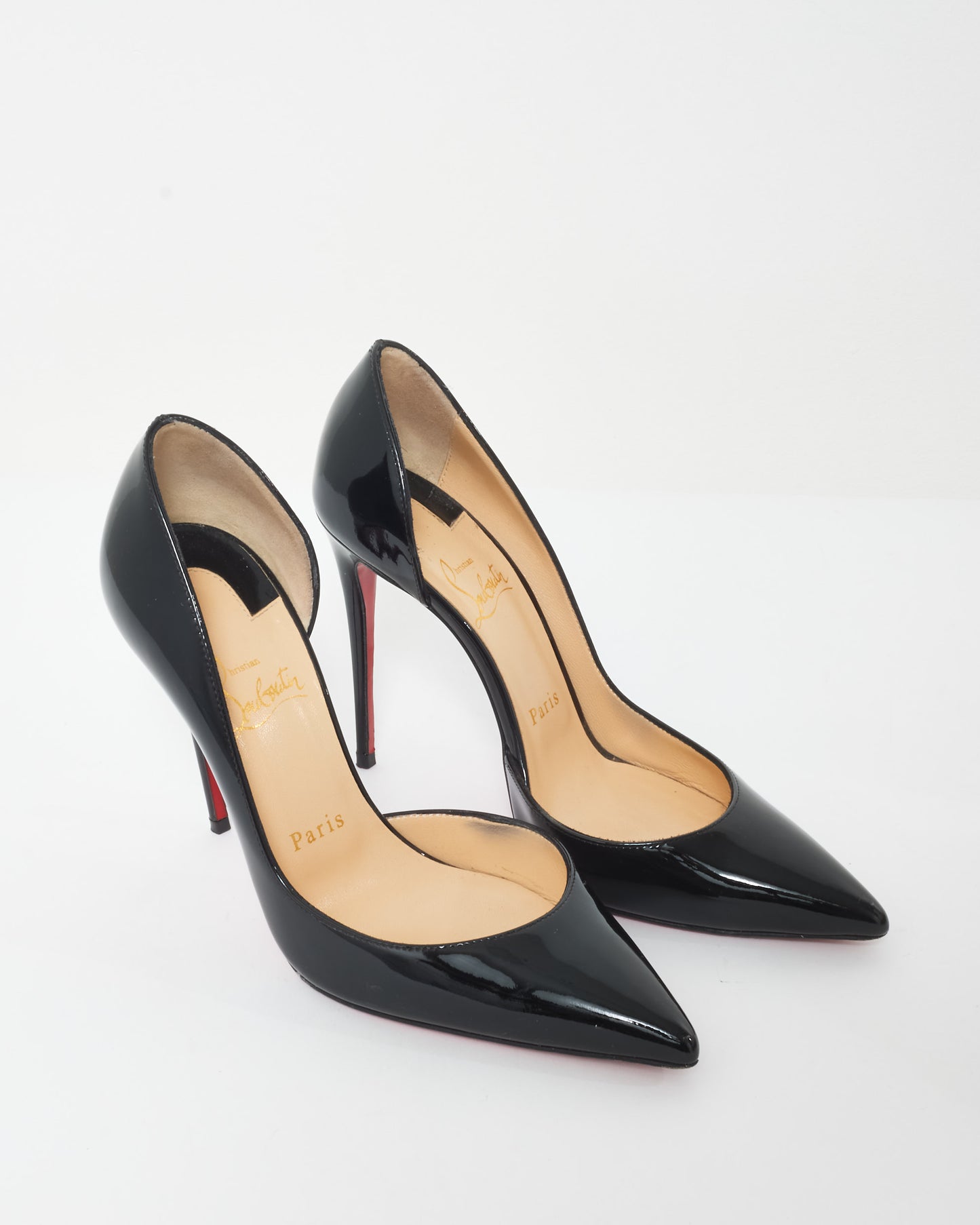 Christian Louboutin Black Patent Leather Iriza Pumps - 37