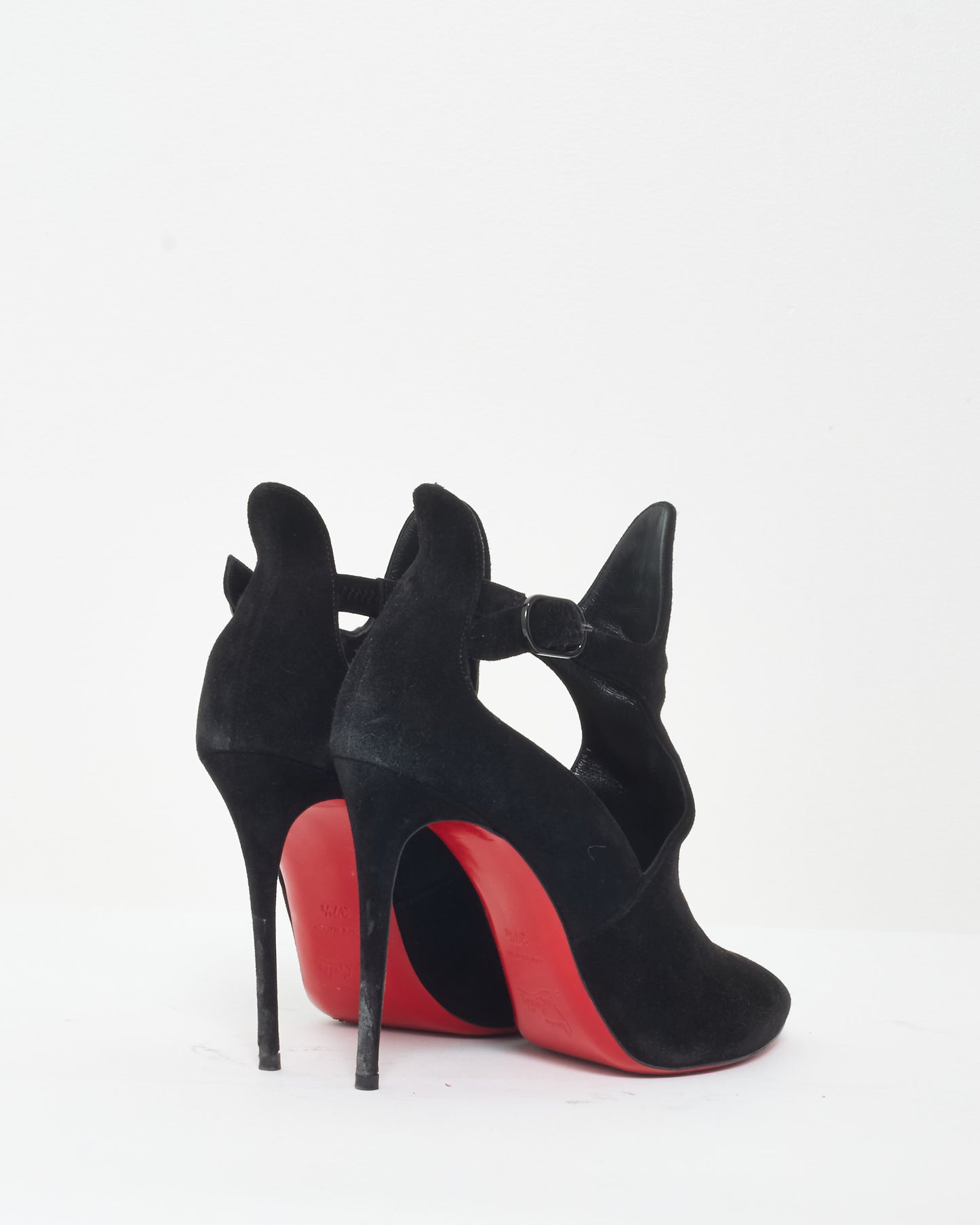 Christian Louboutin Suede Open Sides Ankle Boots - 37.5