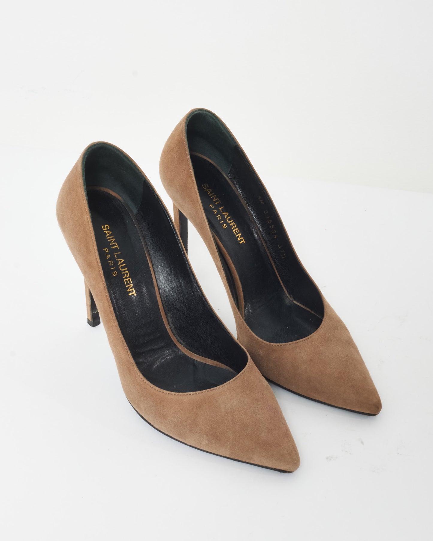 Saint Laurent Light Brown Suede Pumps - 37.5