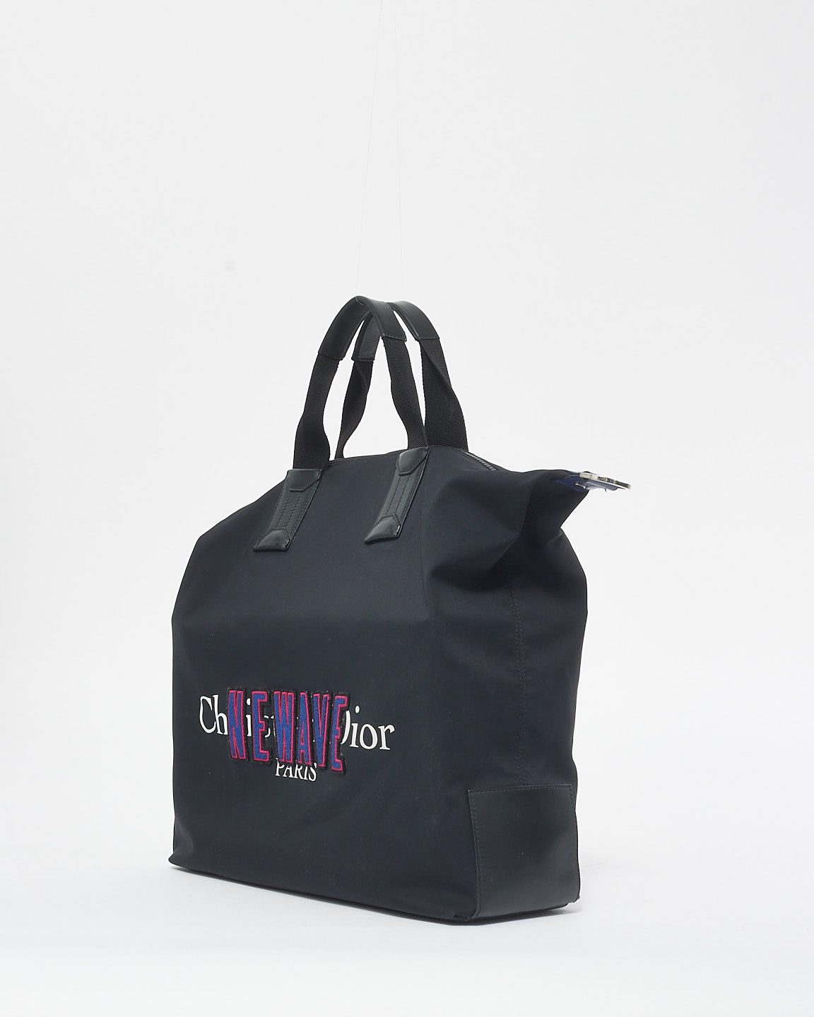 Dior Black Nylon & Blue/Red "New Wave" Graphic Convertible Tote Bag