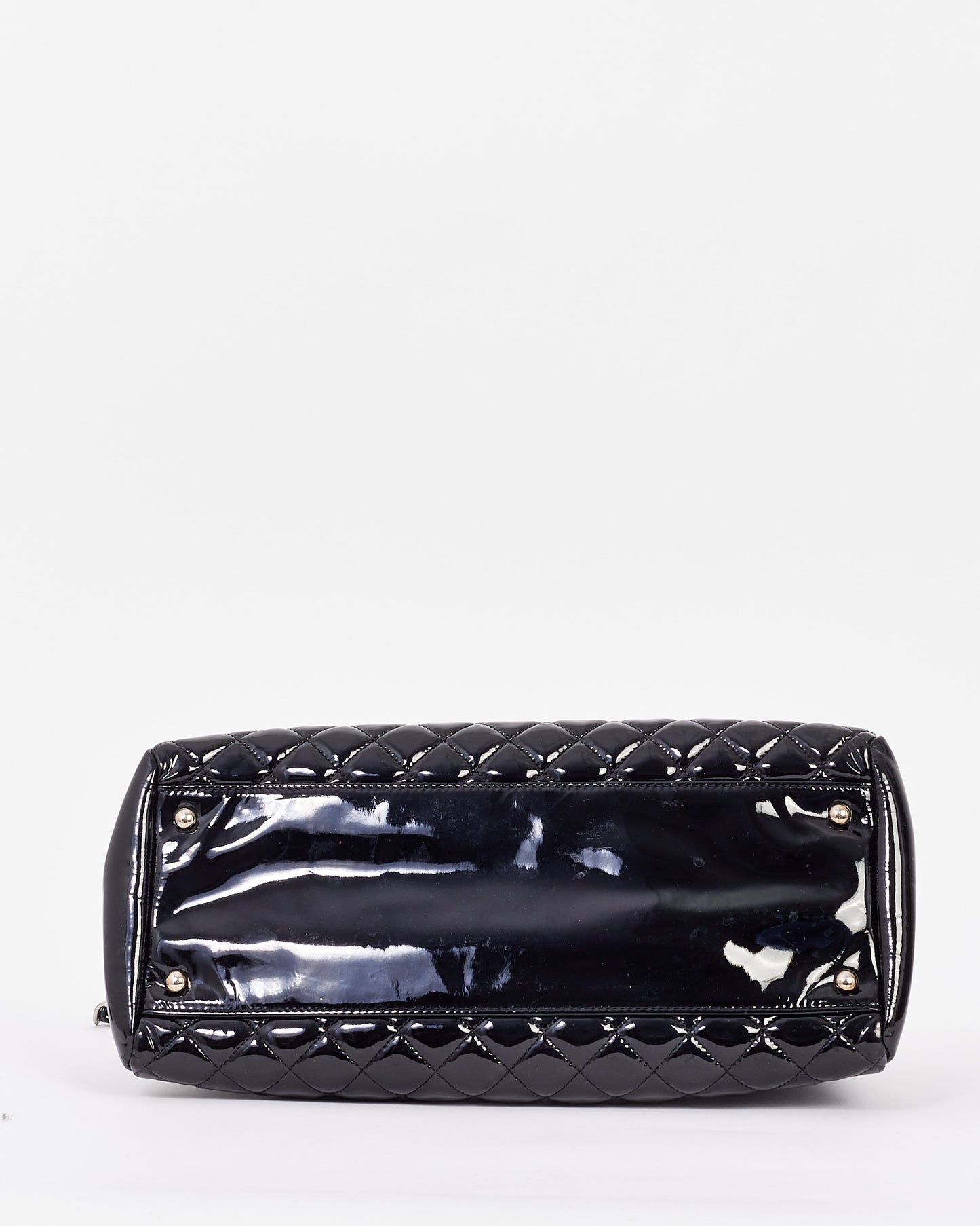 Chanel Black Patent Quilted Leather Mademoiselle Bag