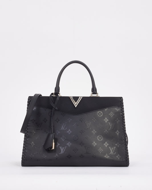 Louis Vuitton Black Leather Monogram Plume Very Tote MM Bag