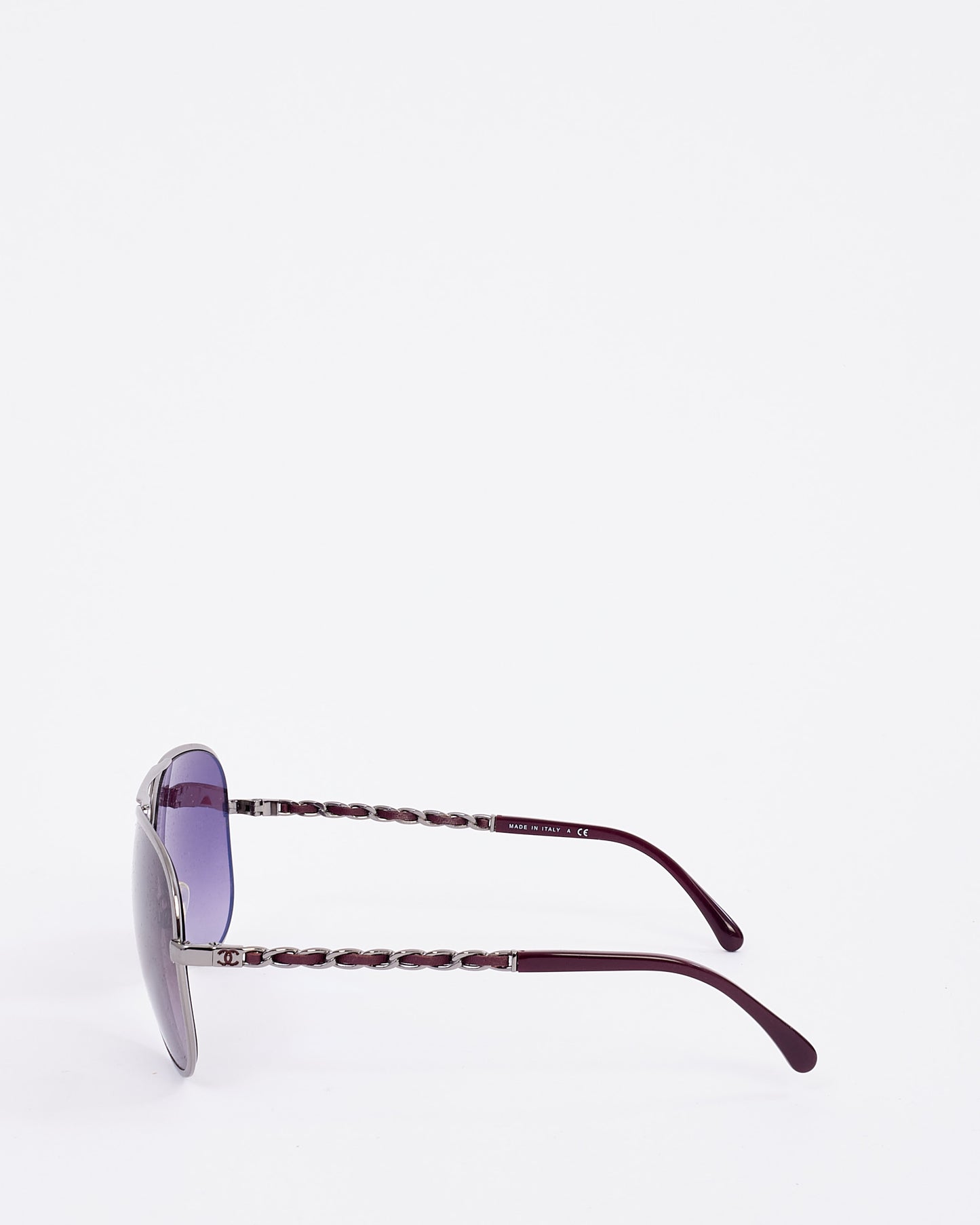 Chanel Purple Metal Aviator 4194- Q Sunglasses