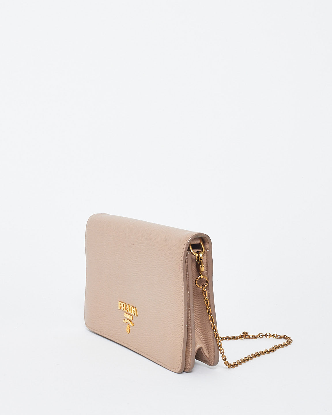 Prada Blush Pink Daino Leather Wallet on Chain Bag