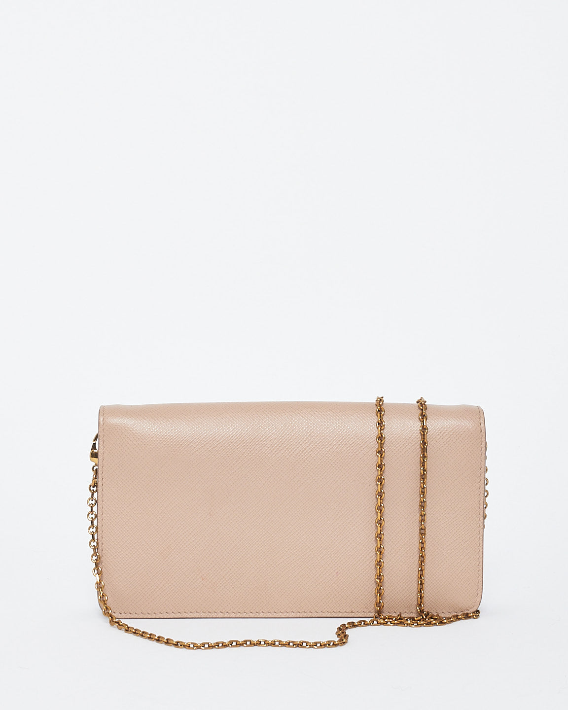 Prada Blush Pink Daino Leather Wallet on Chain Bag