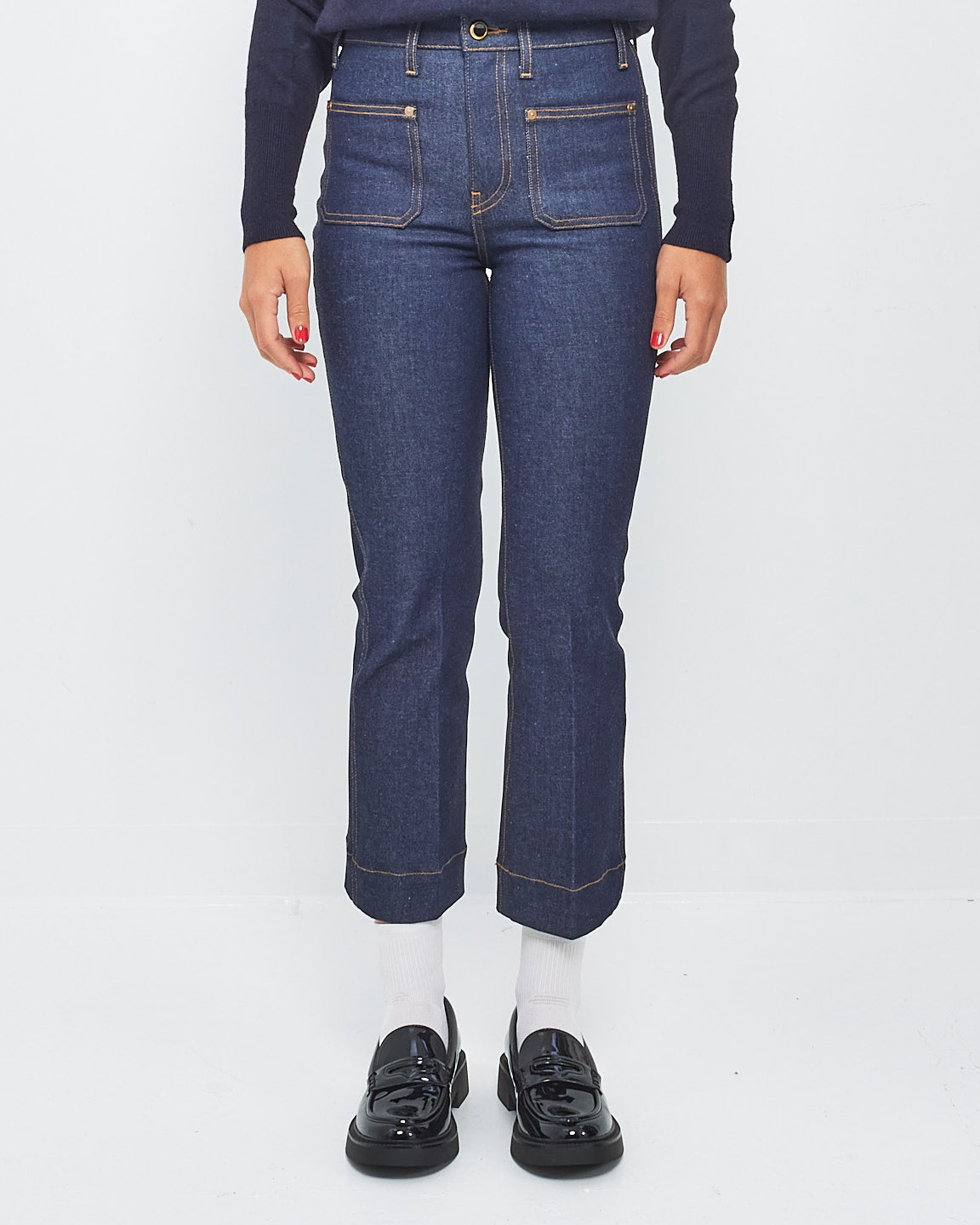 Khaite Dark Blue Denim  Raquel Sailor Jeans - 25