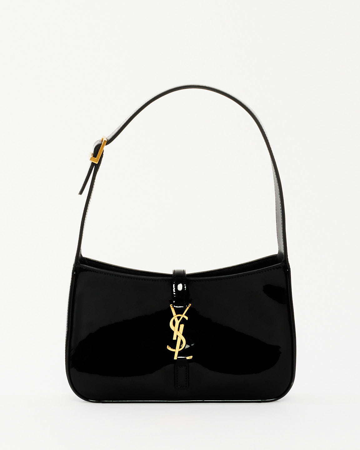 Saint Laurent Black Patent Leather 5 à 7 Shoulder Bag