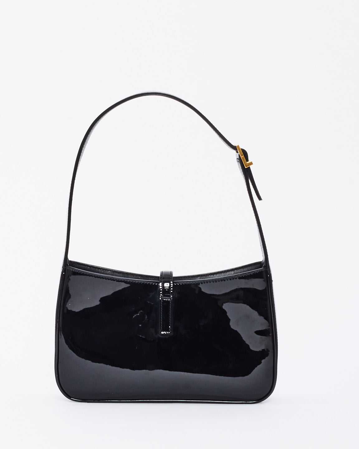 Saint Laurent Black Patent Leather 5 à 7 Shoulder Bag