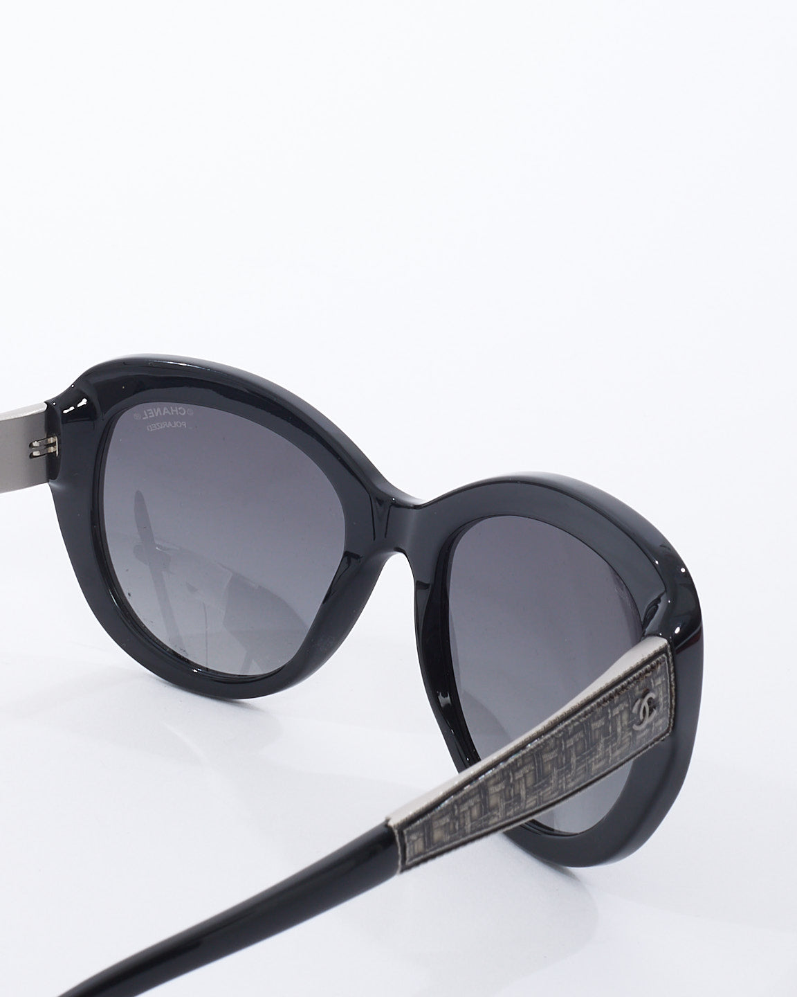 Chanel Black Acetate Cat Eye Frame Sunglasses -5346