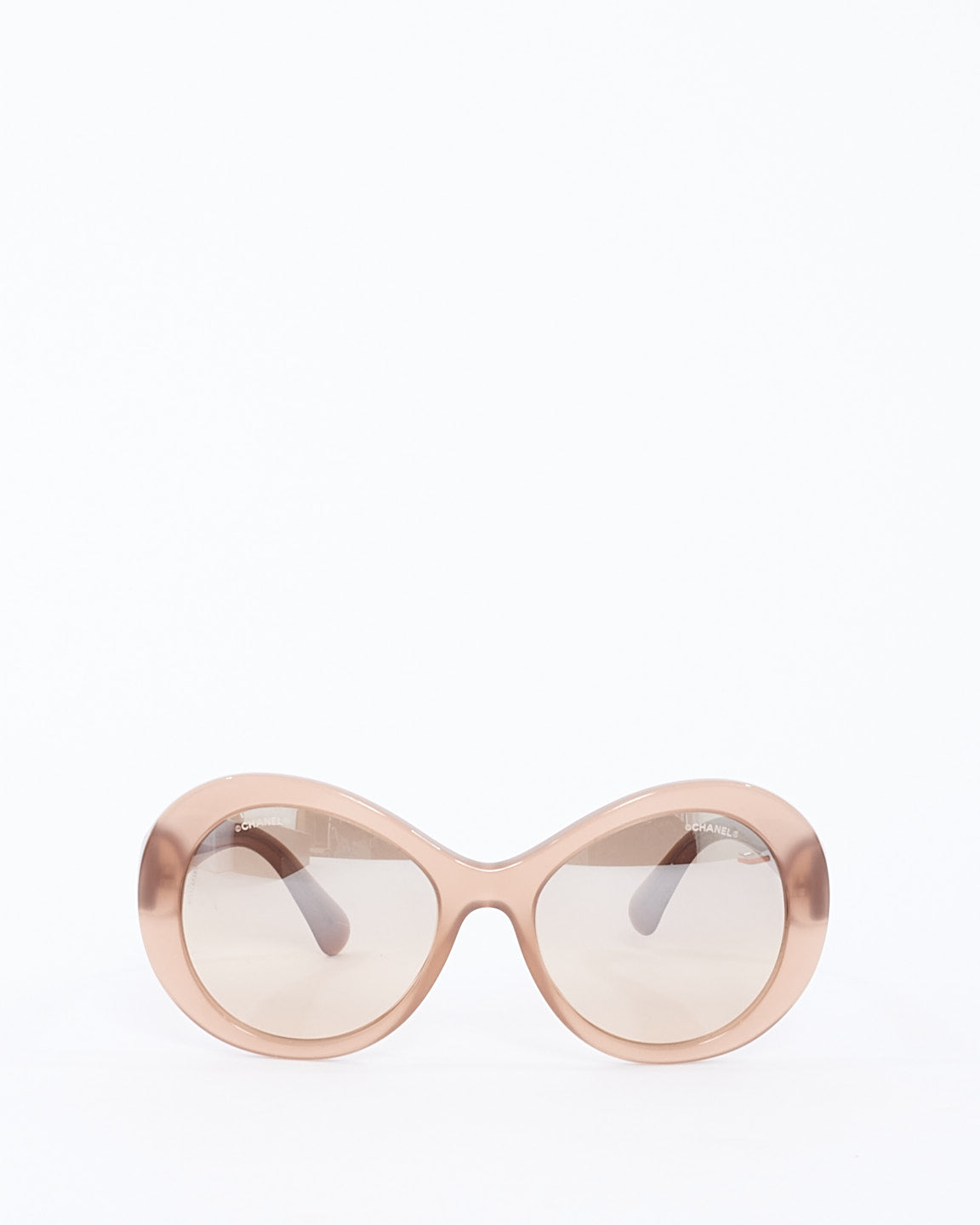 Chanel Beige Acetate Oval 5372 Sunglasses