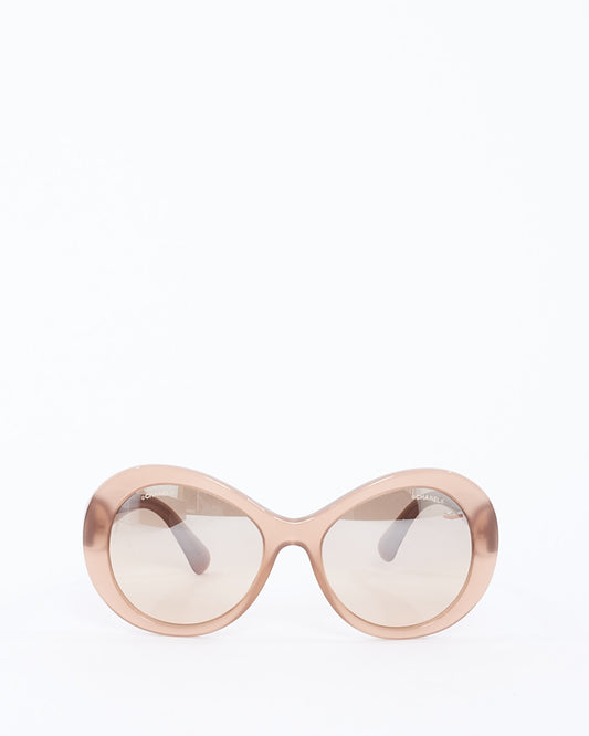 Chanel Beige Acetate Oval 5372 Sunglasses