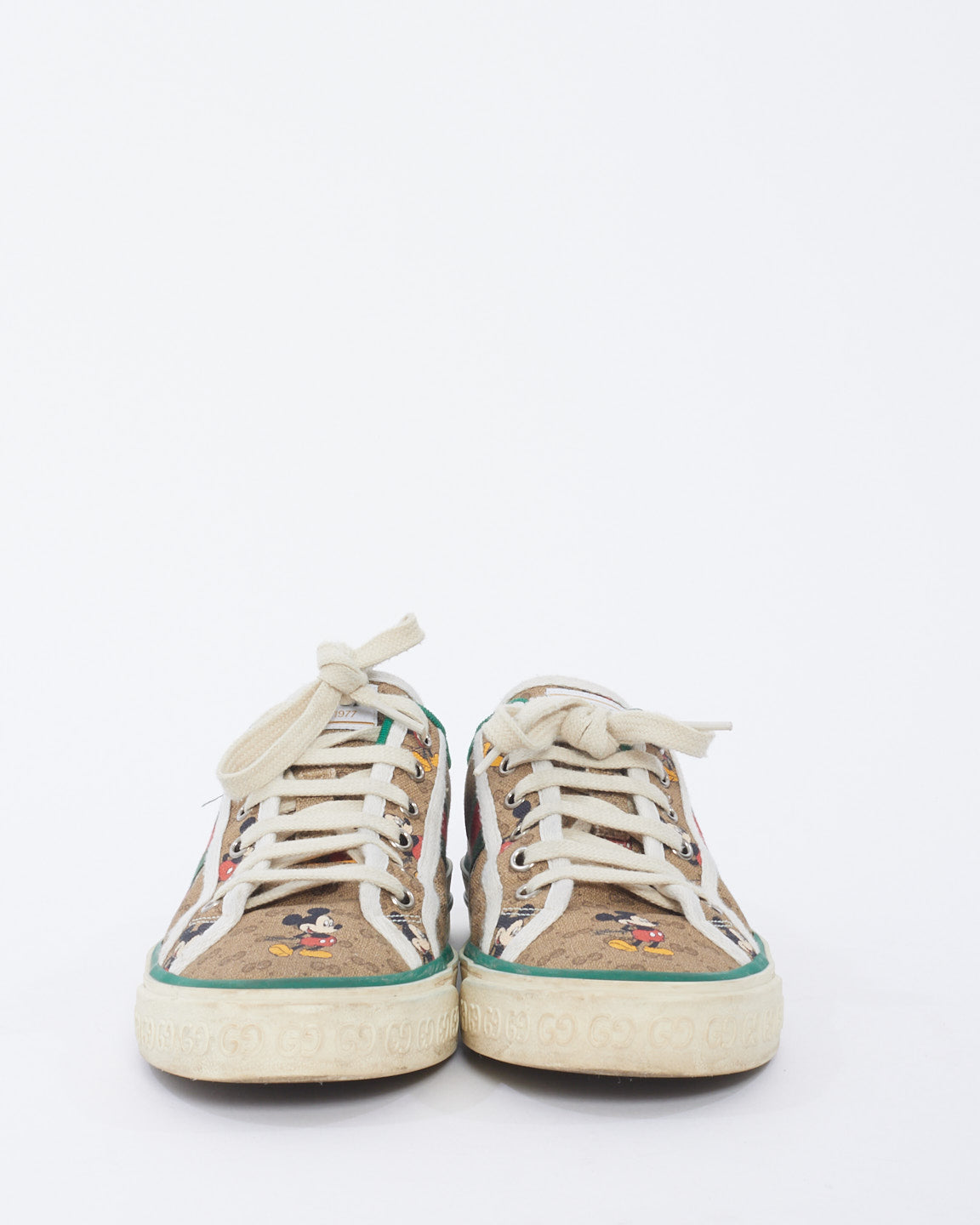 Gucci x Disney Brown Canvas 1977 Tennis Low Top Sneakers - 39