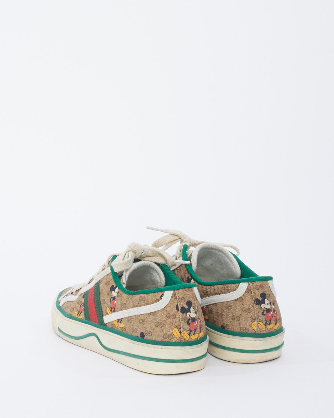 Gucci x Disney Brown Canvas 1977 Tennis Low Top Sneakers - 39