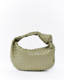 Bottega Veneta Baguette Pochette Bag in Travertine & Gold