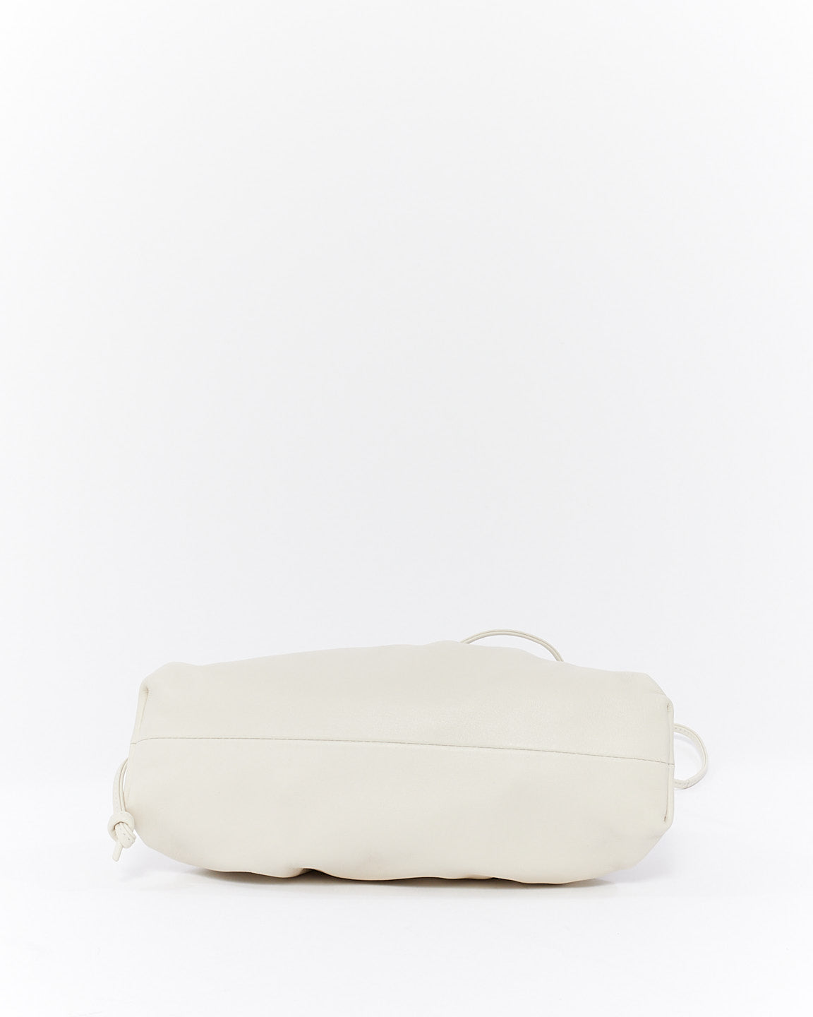 Bottega Veneta White (Chalk) Mini Pouch Clutch Crossbody