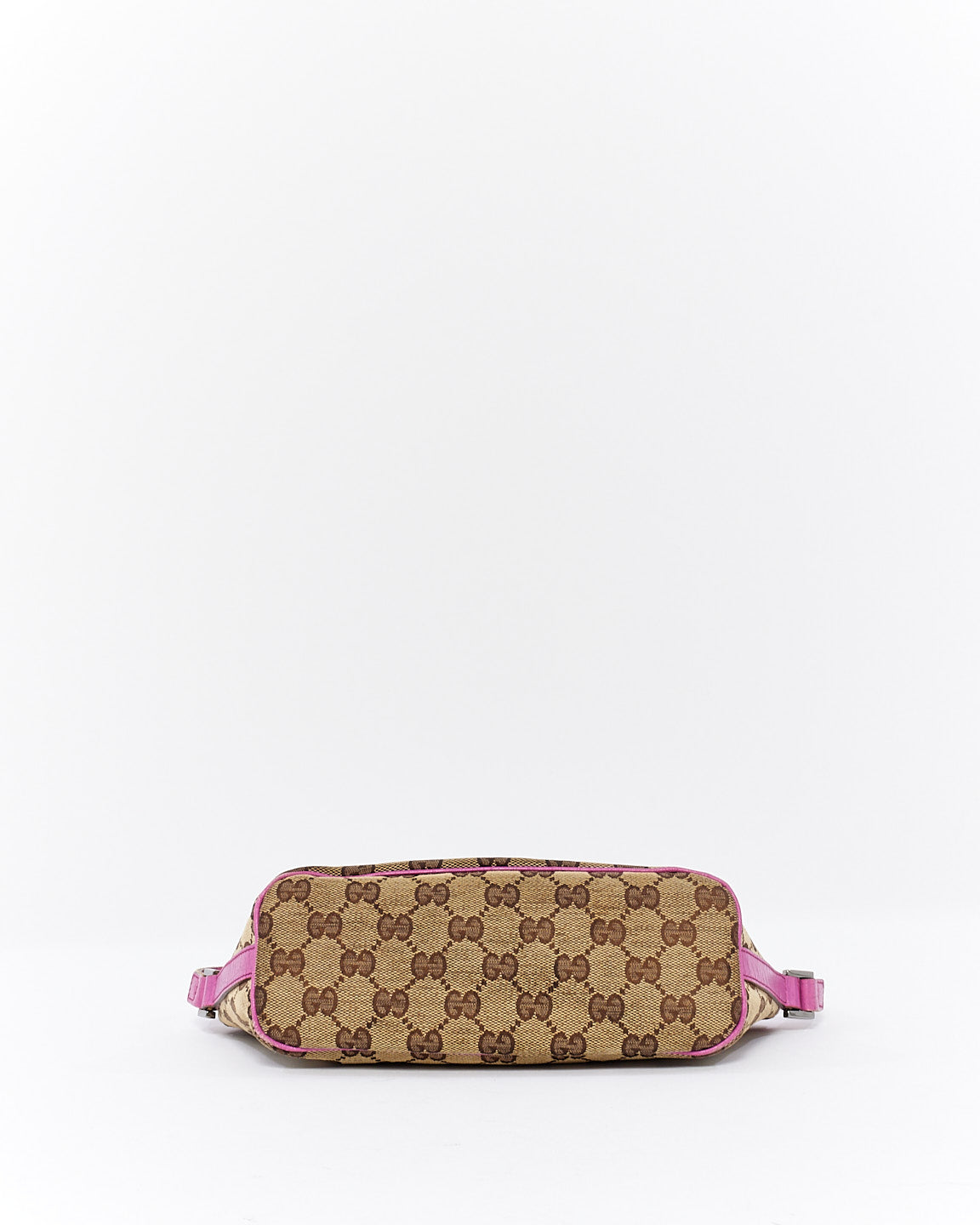 Gucci Pink Brown GG Monogram Canvas Boat Pochette