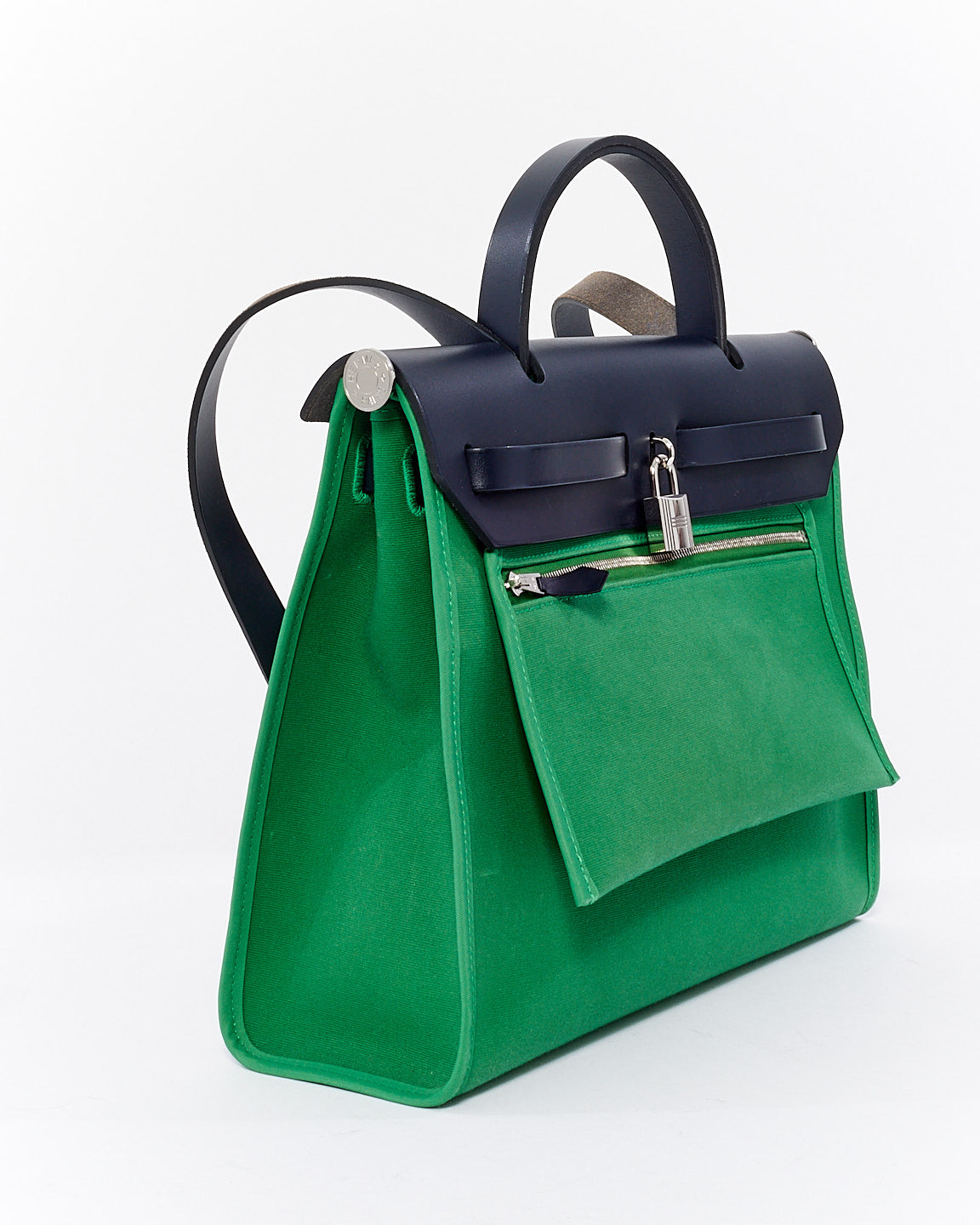 Hermès Green Canvas Toile Herbag 31 Zip Tote